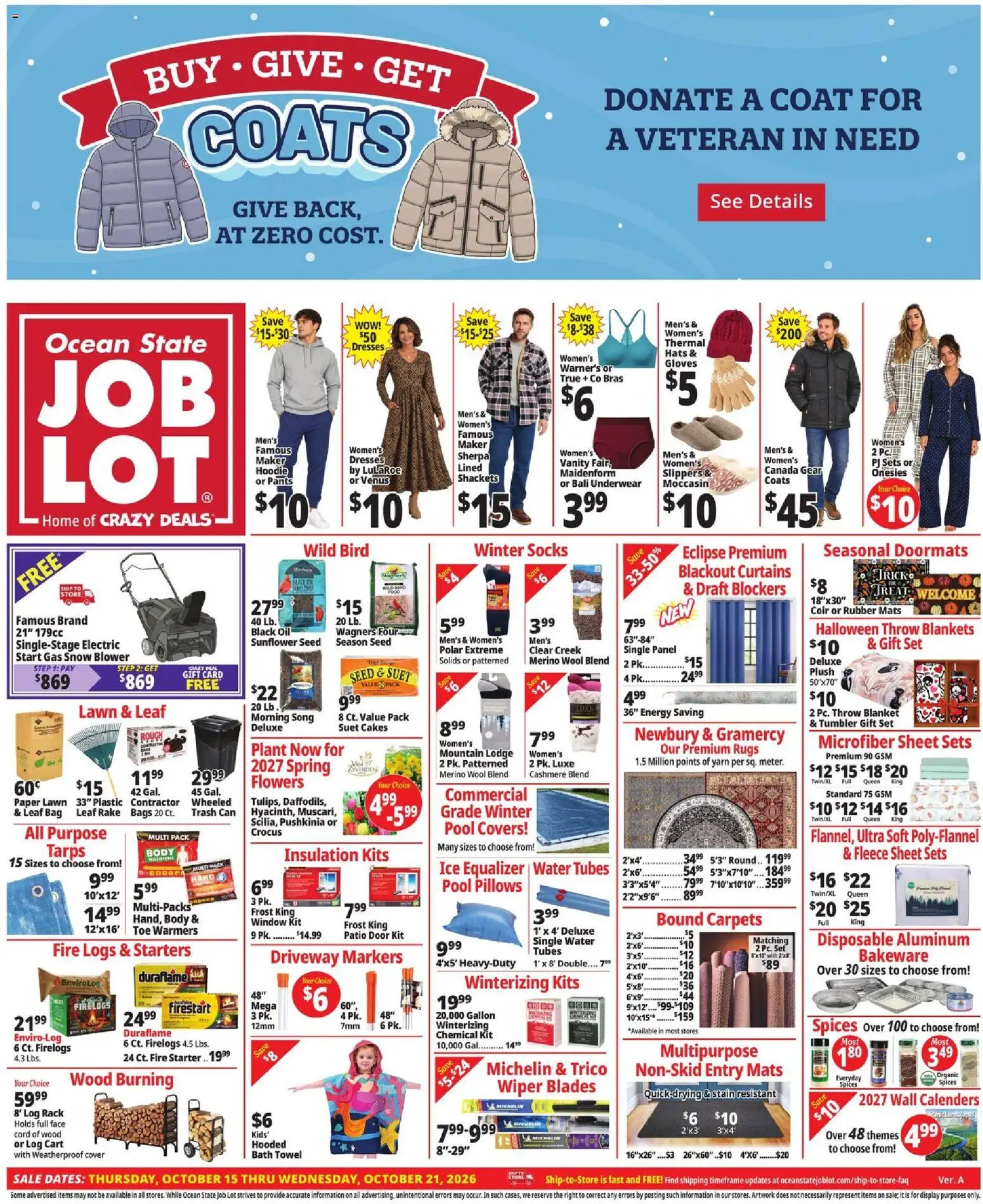 Ad Preview of Ocean State Job Lot Ocean State Job Lot Weekly Ad from 10/15/2026