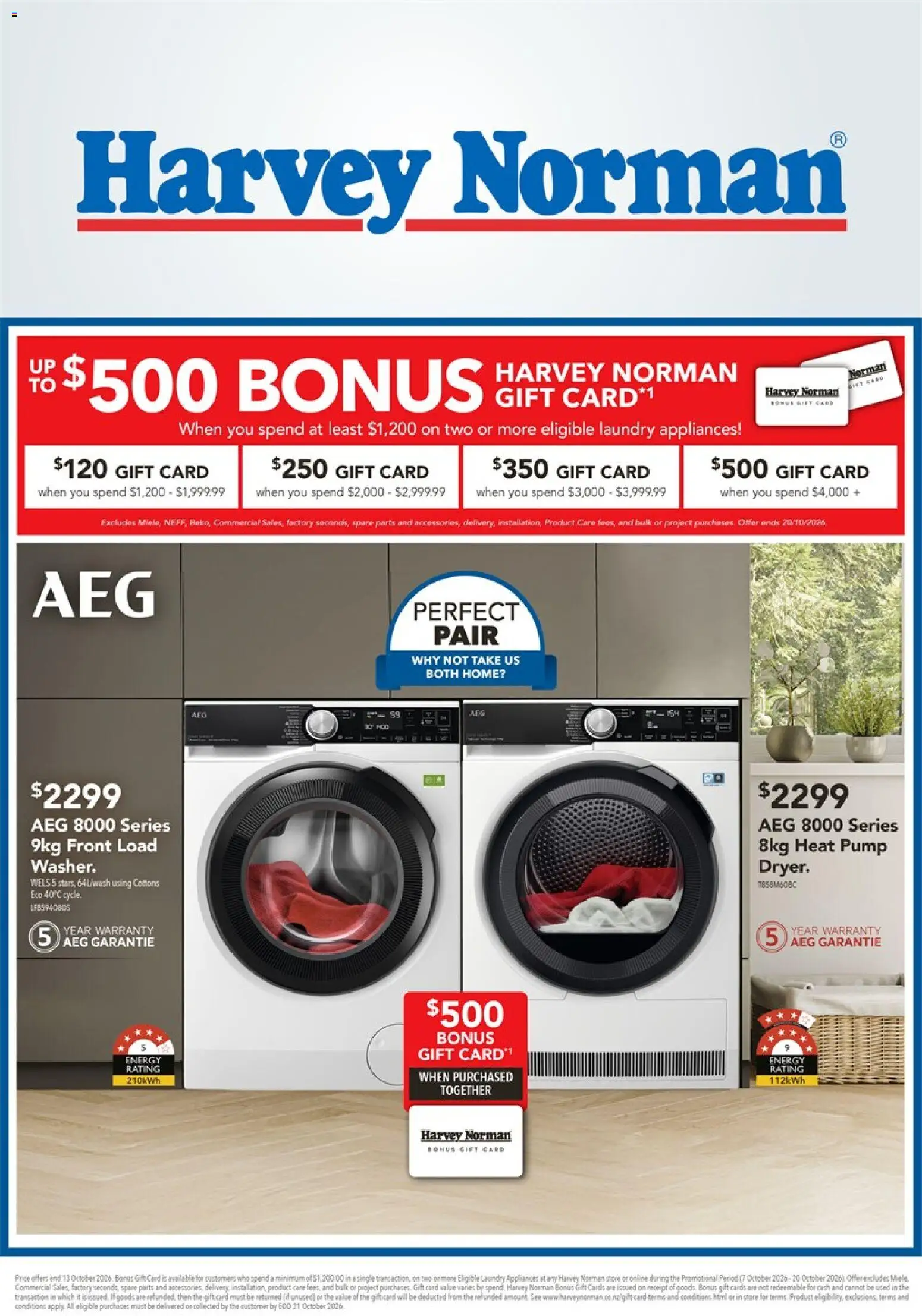 Preview of catalogue Harvey Norman Up to 500 Bonus from shop Harvey Norman valid 10 Oct 2026