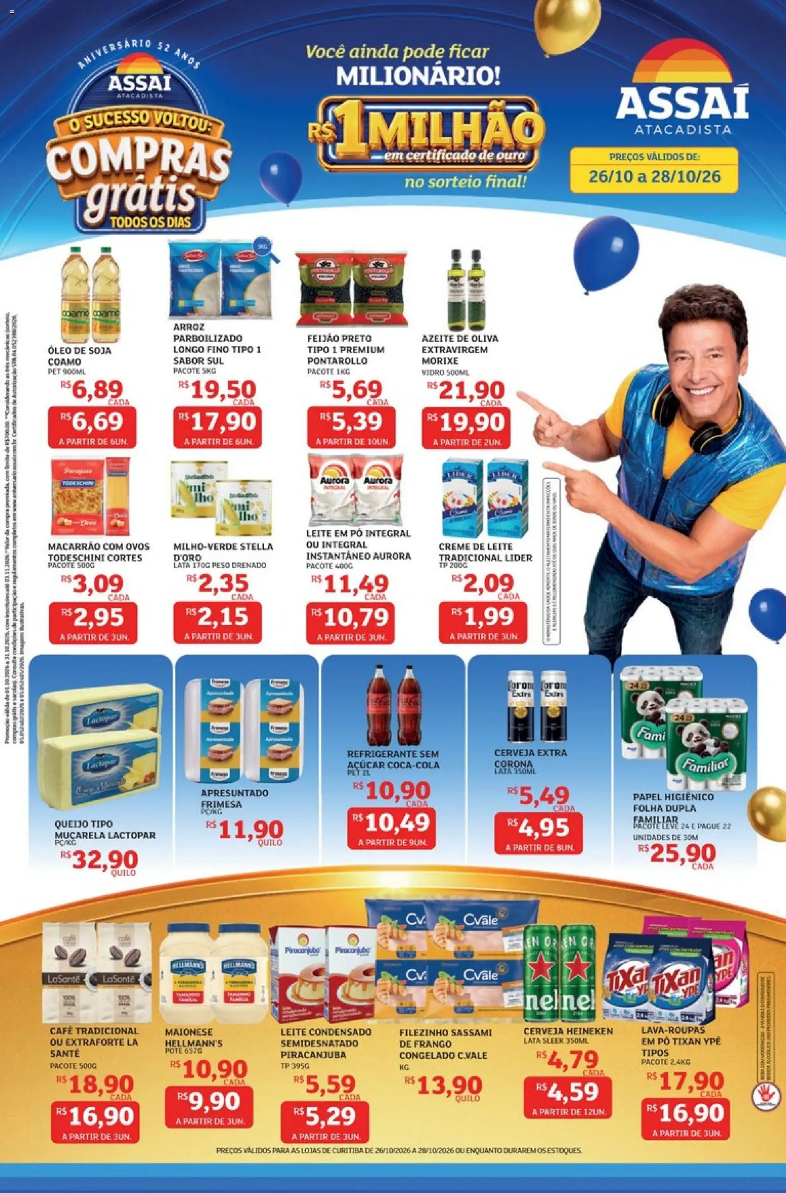 Pré-Visualização do folheto "Assaí Atacadista ofertas - PR" da loja Assaí Atacadista válido a partir de 26/10/2026