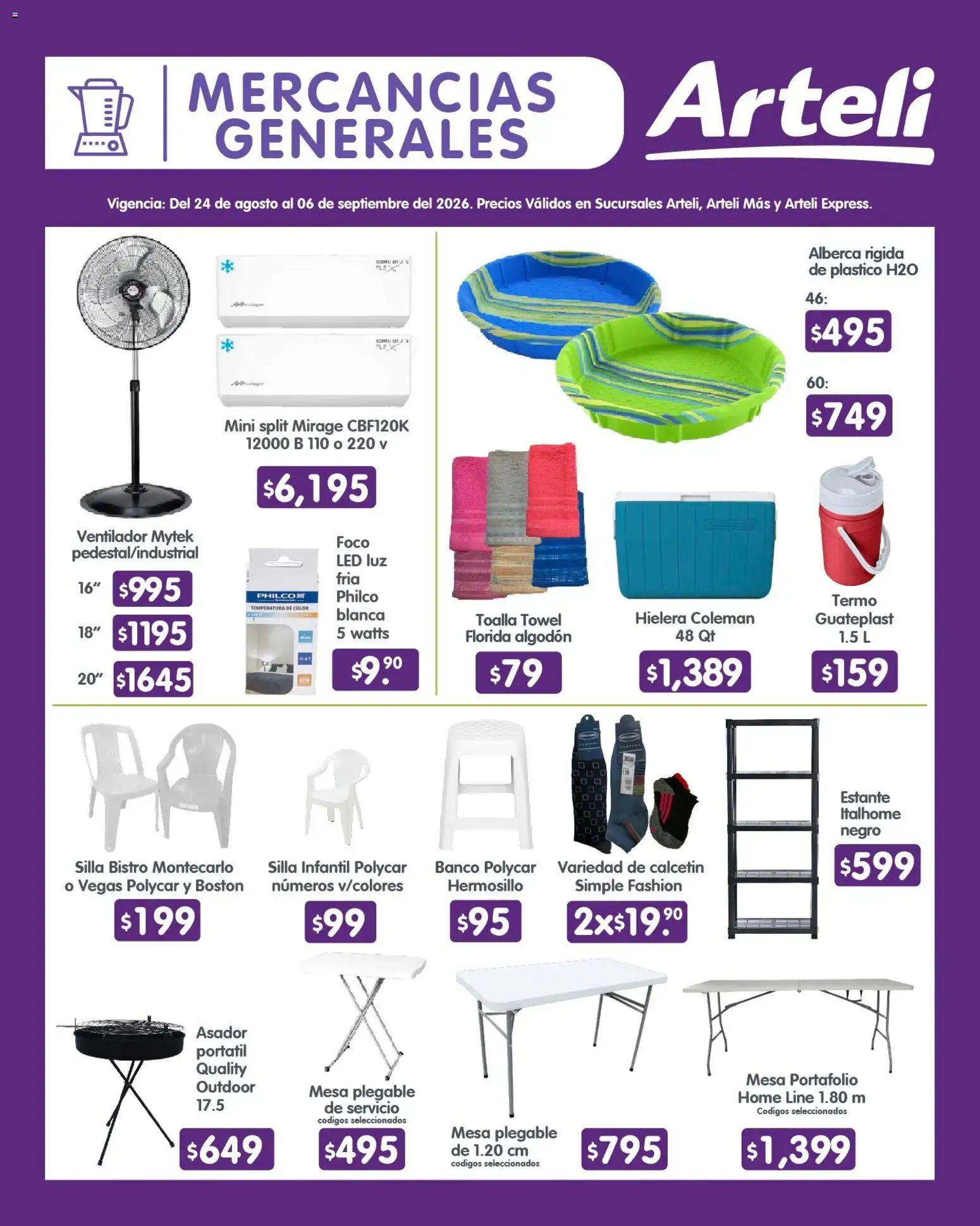 Vista previa las ofertas de la tienda Arteli - Arteli folleto Quincenal desde el 24/08/2026 