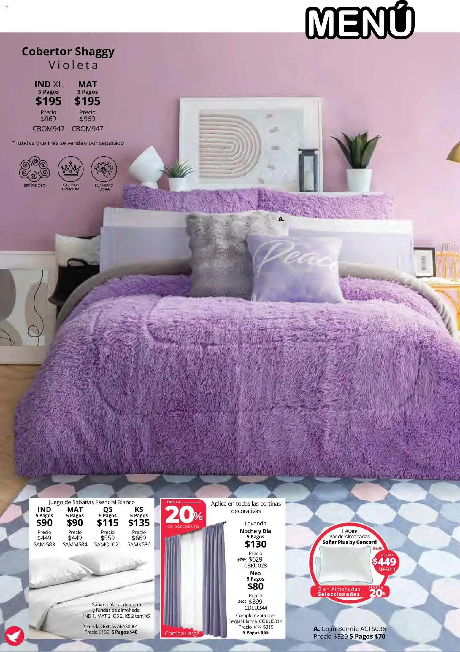 Vista previa las ofertas de la tienda Colchas Concord - Colchas Concord catálogo Colección Cobertor Calor de Hogar desde el 15/10/2026 