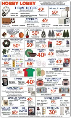 Ad Preview of Hobby Lobby Hobby Lobby Weekly Ad from 08/16/2026