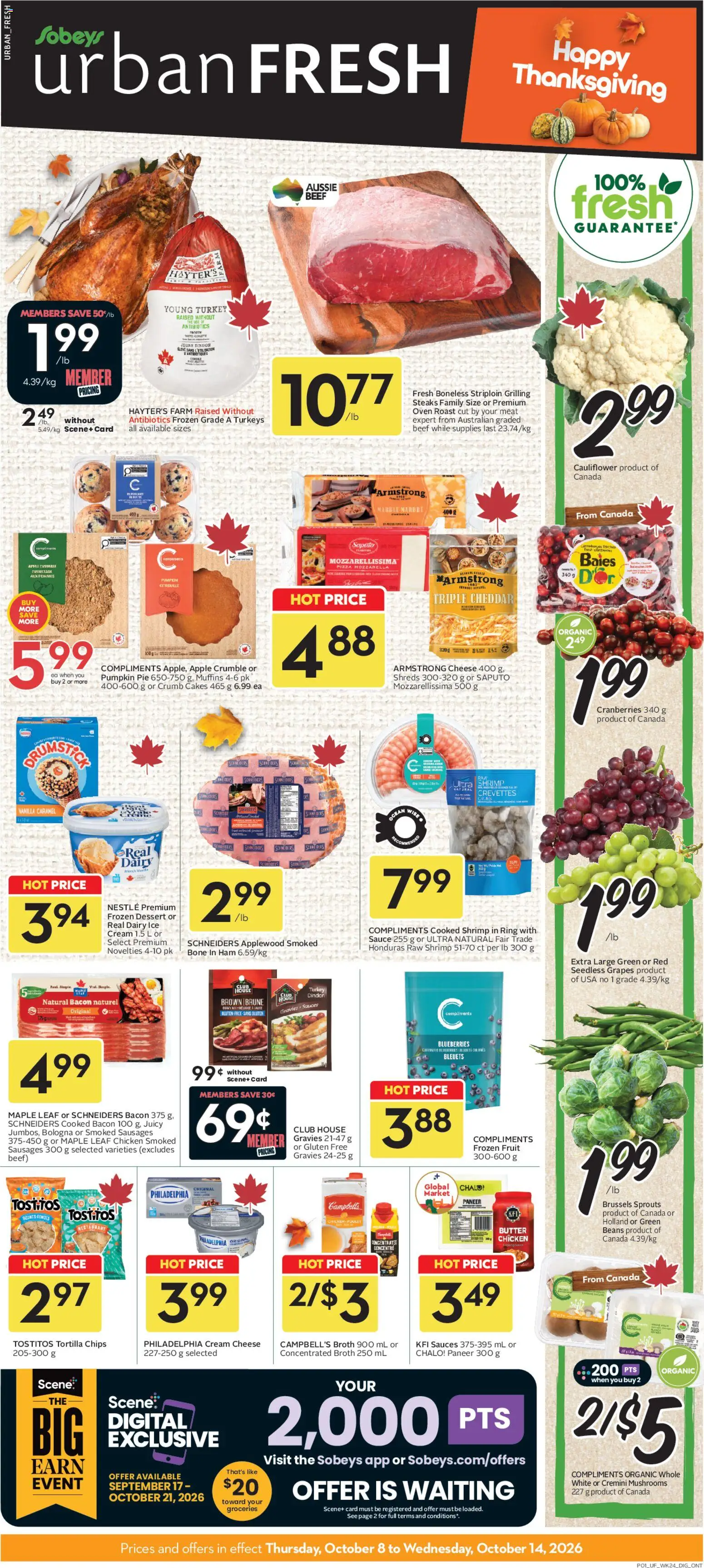 Preview of leaflet Sobeys weekly flyer / circulaire from shop Sobeys is valid from Oct 08, 2026