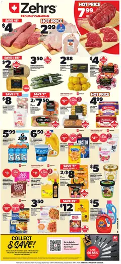 Un aperçu du dépliant Zehrs weekly flyer / circulaire du magasin Zehrs est valide à partir 24 sept. 2026