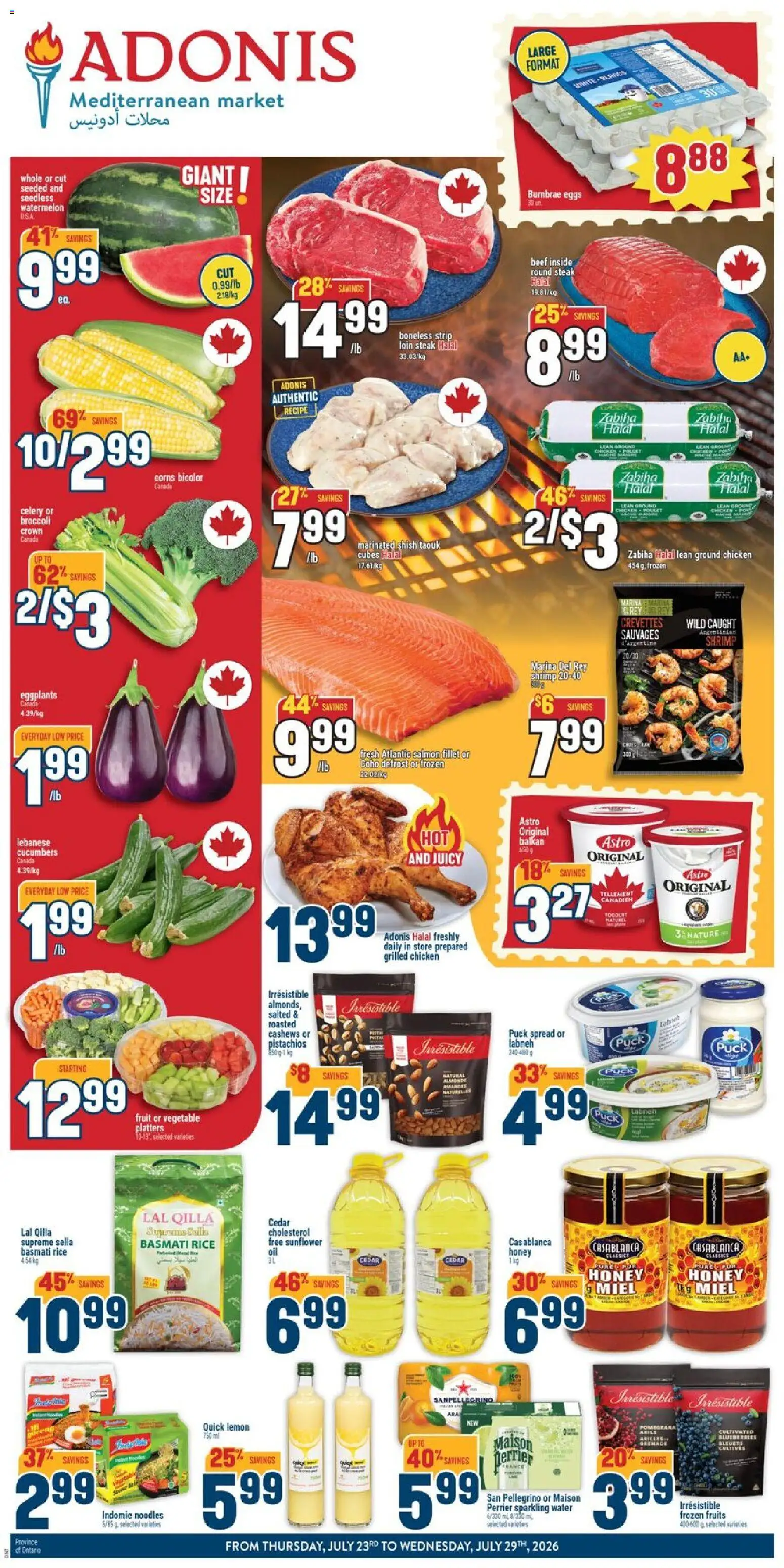Preview of leaflet Adonis weekly flyer from shop Adonis is valid from Jul 23, 2026