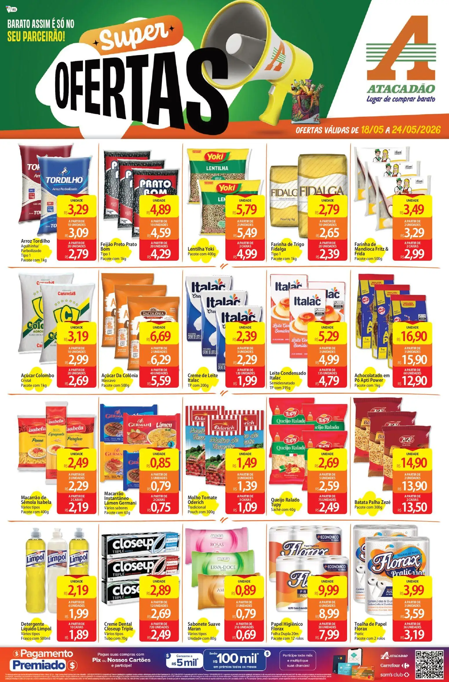 Pré-Visualização do folheto "Atacadão ofertas - RS" da loja Atacadão válido a partir de 18/05/2026