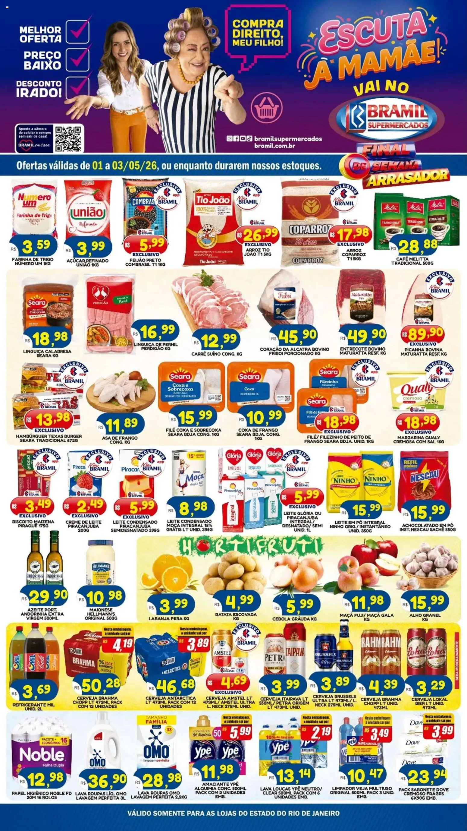 Pré-Visualização do folheto "Bramil Supermercados - Ofertas da semana" da loja Bramil Supermercados válido a partir de 01/05/2026