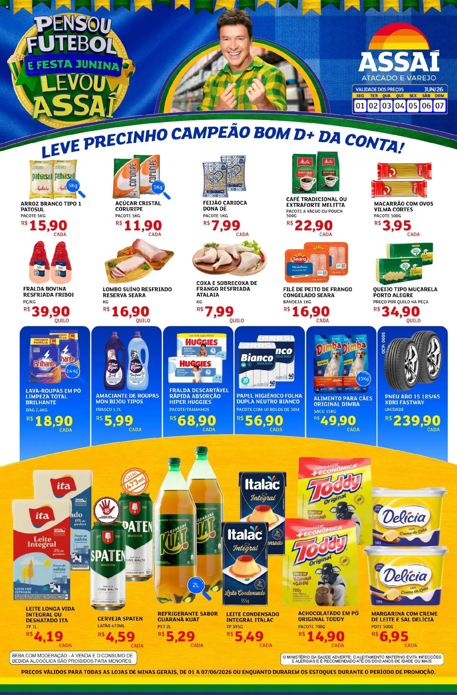 Pré-Visualização do folheto "Assaí Atacadista ofertas - MG" da loja Assaí Atacadista válido a partir de 01/06/2026