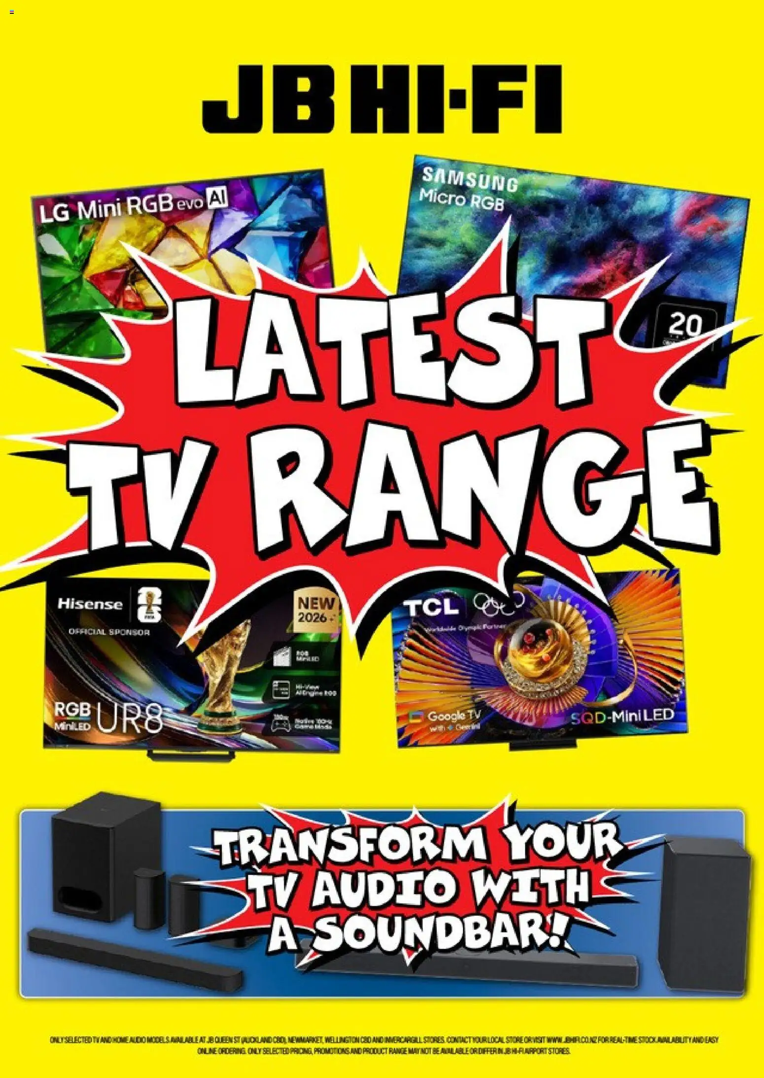 Preview of catalogue JB Hi-Fi Latest TV Range from shop JB Hi-Fi valid 3 Aug 2026