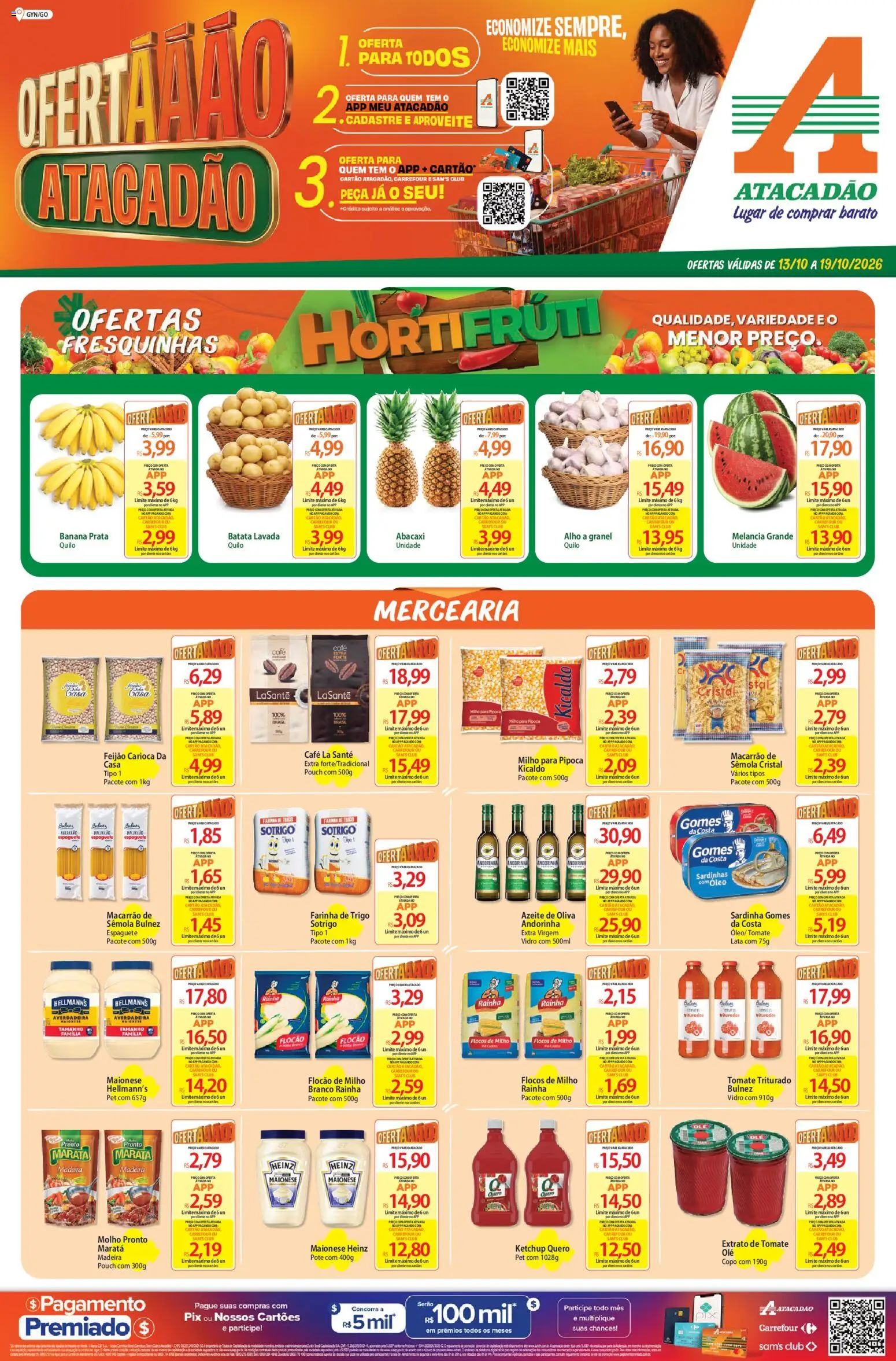 Pré-Visualização do folheto "Atacadão ofertas - GO" da loja Atacadão válido a partir de 13/10/2026