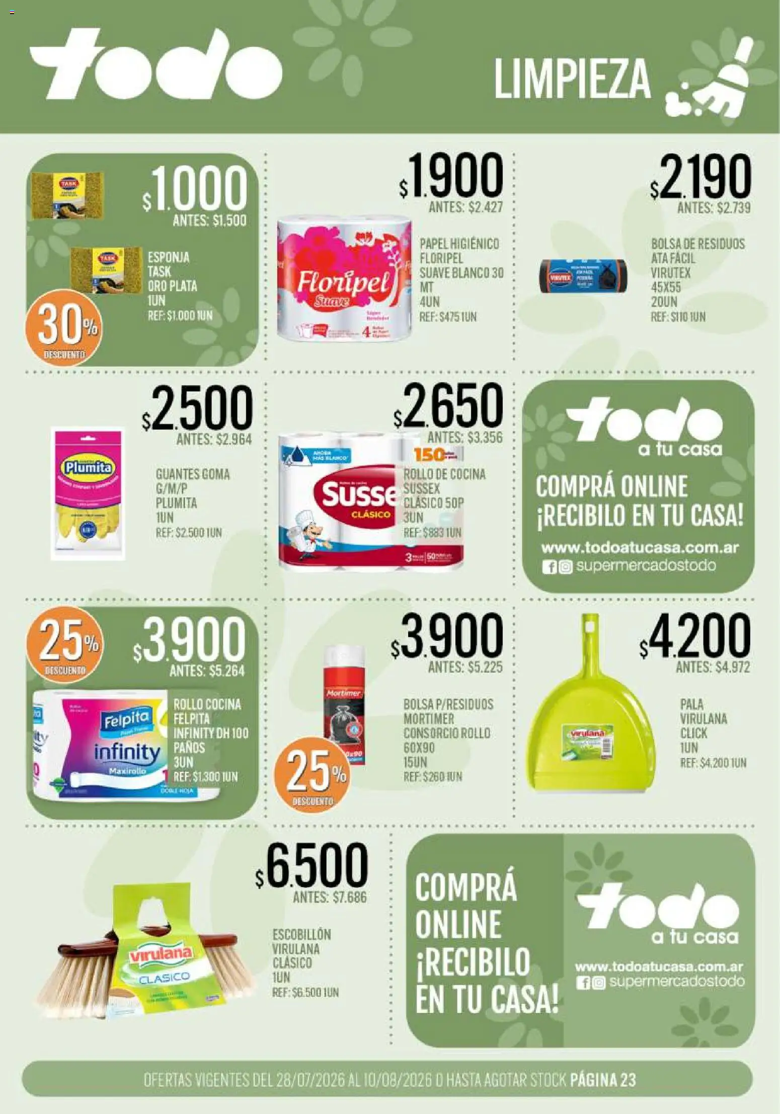 Vista previa del folleto de la tienda Supermercados TODO válido desde el 28/07/2026 