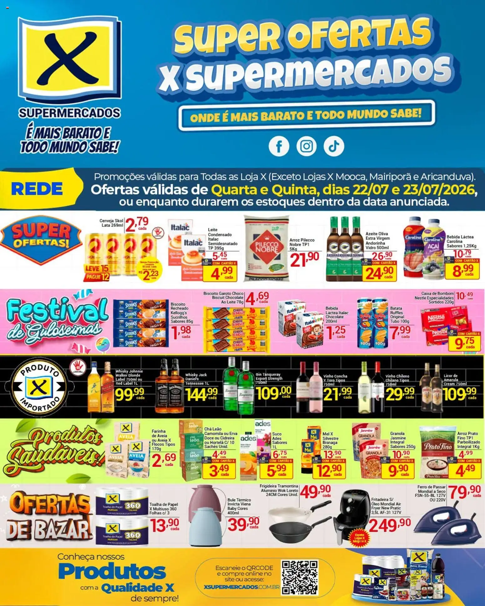 Pré-Visualização do folheto "X Supermercados - Ofertas da semana" da loja X Supermercados válido a partir de 22/07/2026