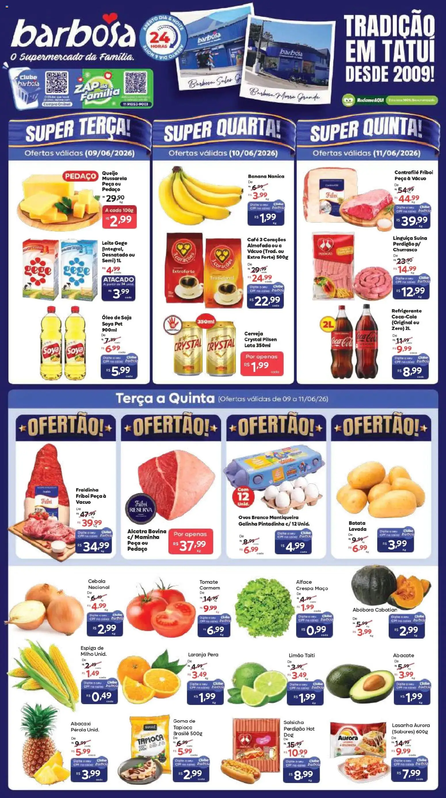 Pré-Visualização do folheto "Barbosa Supermercados ofertas Tatuí" da loja Barbosa Supermercados válido a partir de 09/06/2026