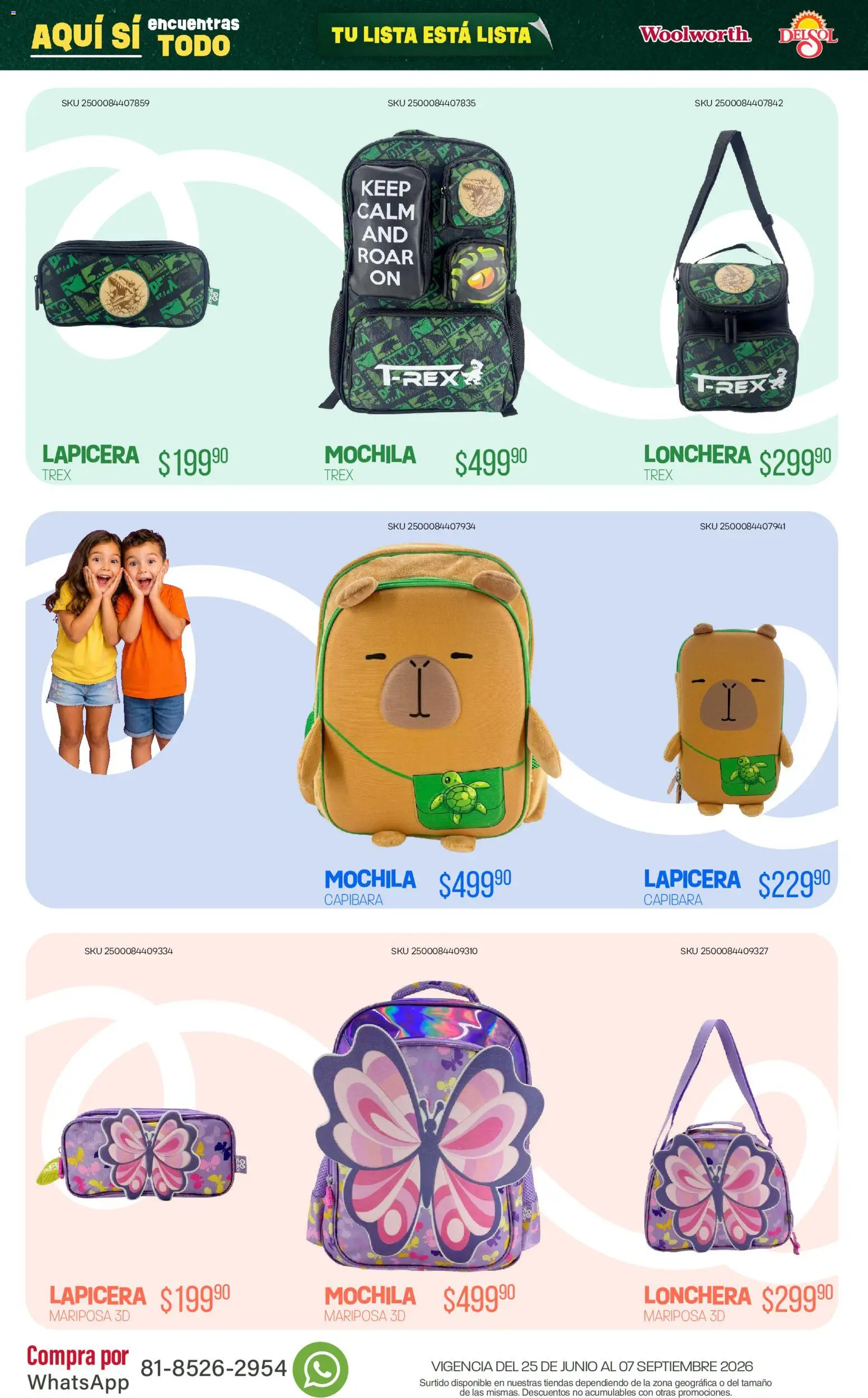 Vista previa las ofertas de la tienda Del Sol y Woolworth - Del Sol y Woolworth catálogo Back To School desde el 25/06/2026 