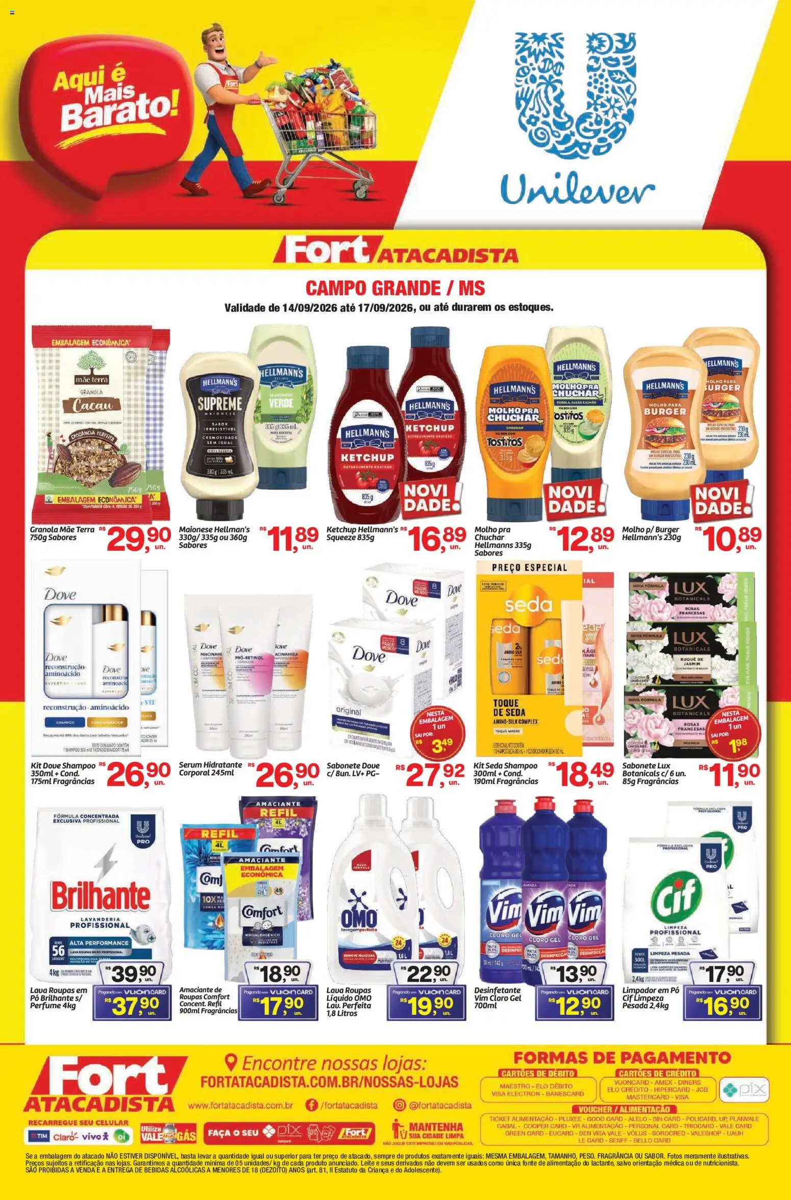 Pré-Visualização do folheto "Fort Atacadista ofertas Unilever" da loja Fort Atacadista válido a partir de 14/09/2026