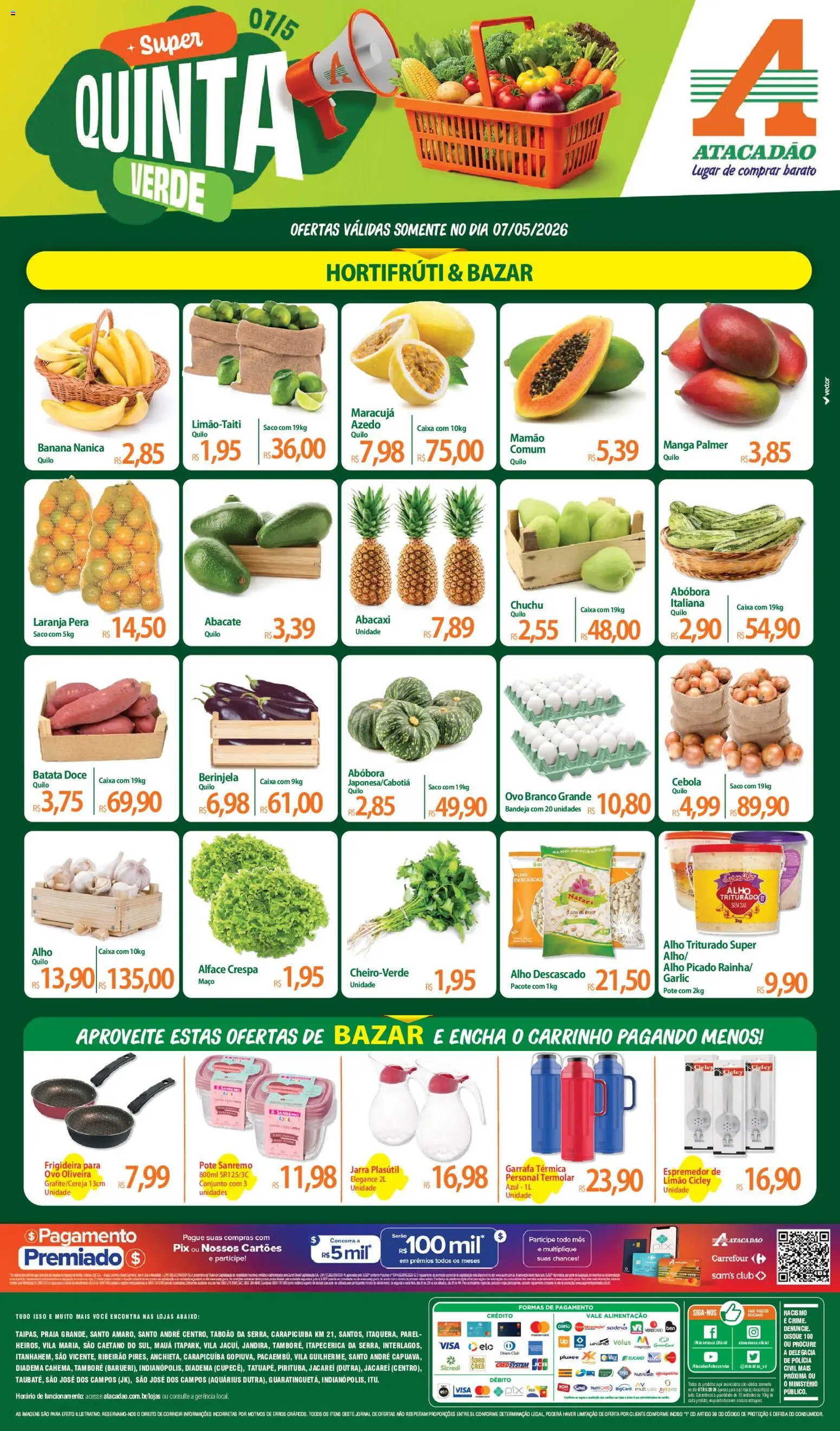 Pré-Visualização do folheto "Atacadão ofertas - SP" da loja Atacadão válido a partir de 07/05/2026