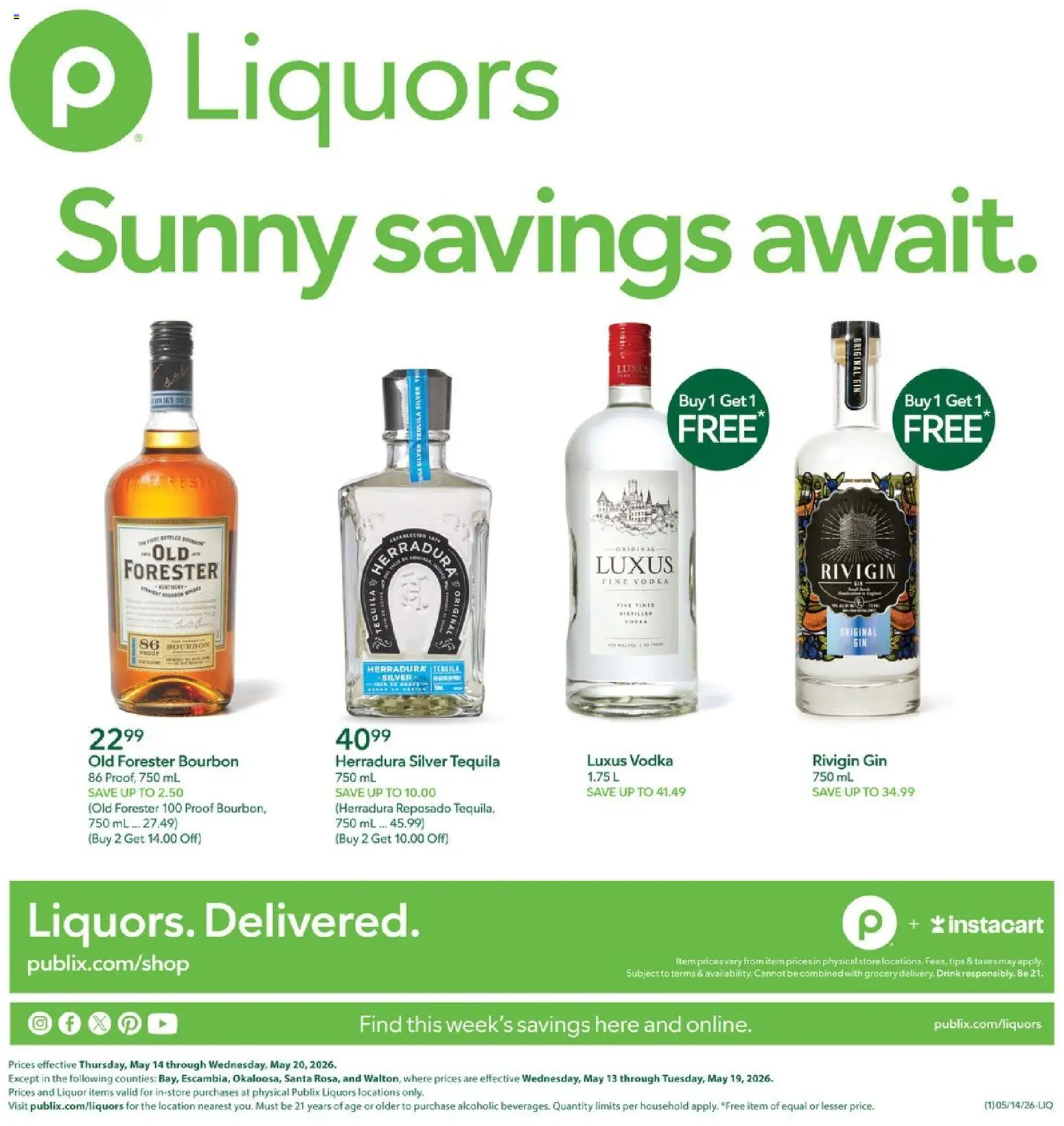 Ad Preview of Publix Publix Liquor from 05/14/2026