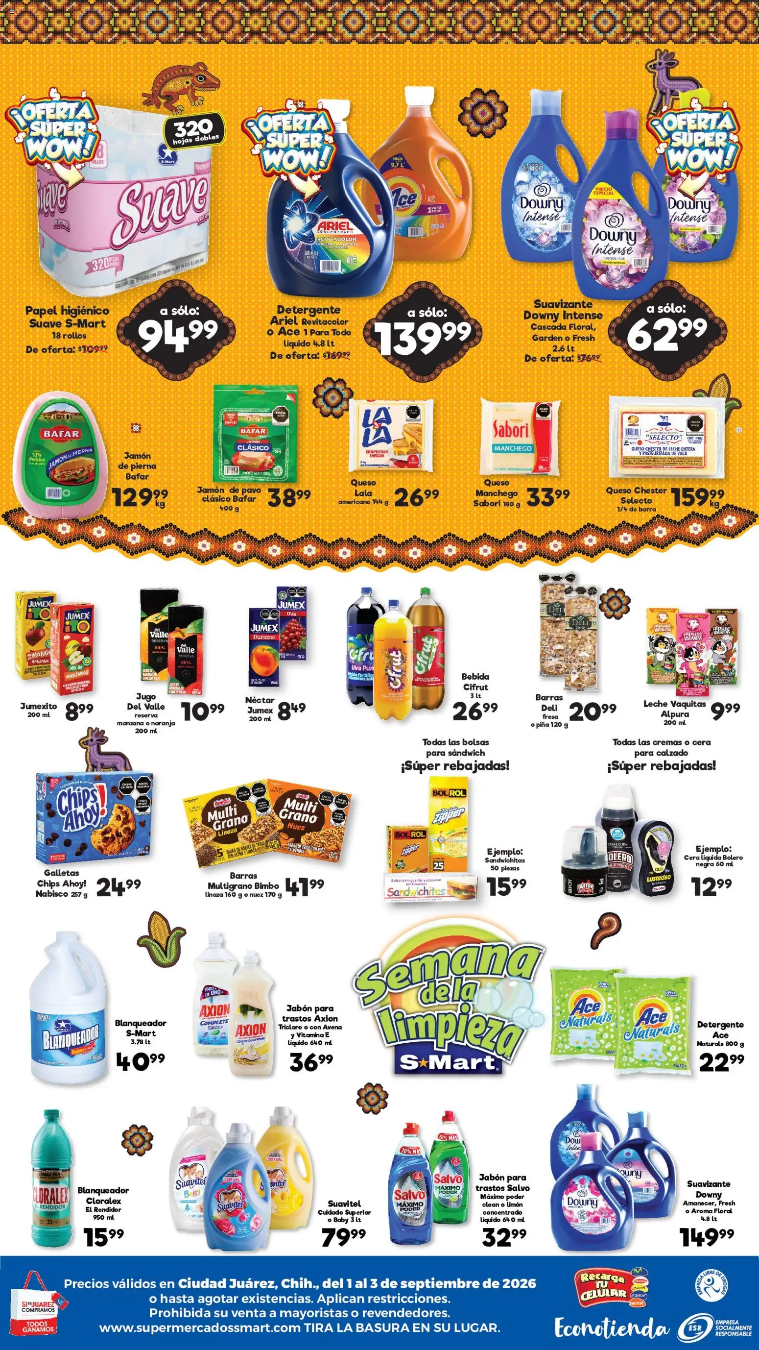 Vista previa las ofertas de la tienda S-Mart - S-Mart folleto Ofertas de feria Juárez desde el 01/09/2026 