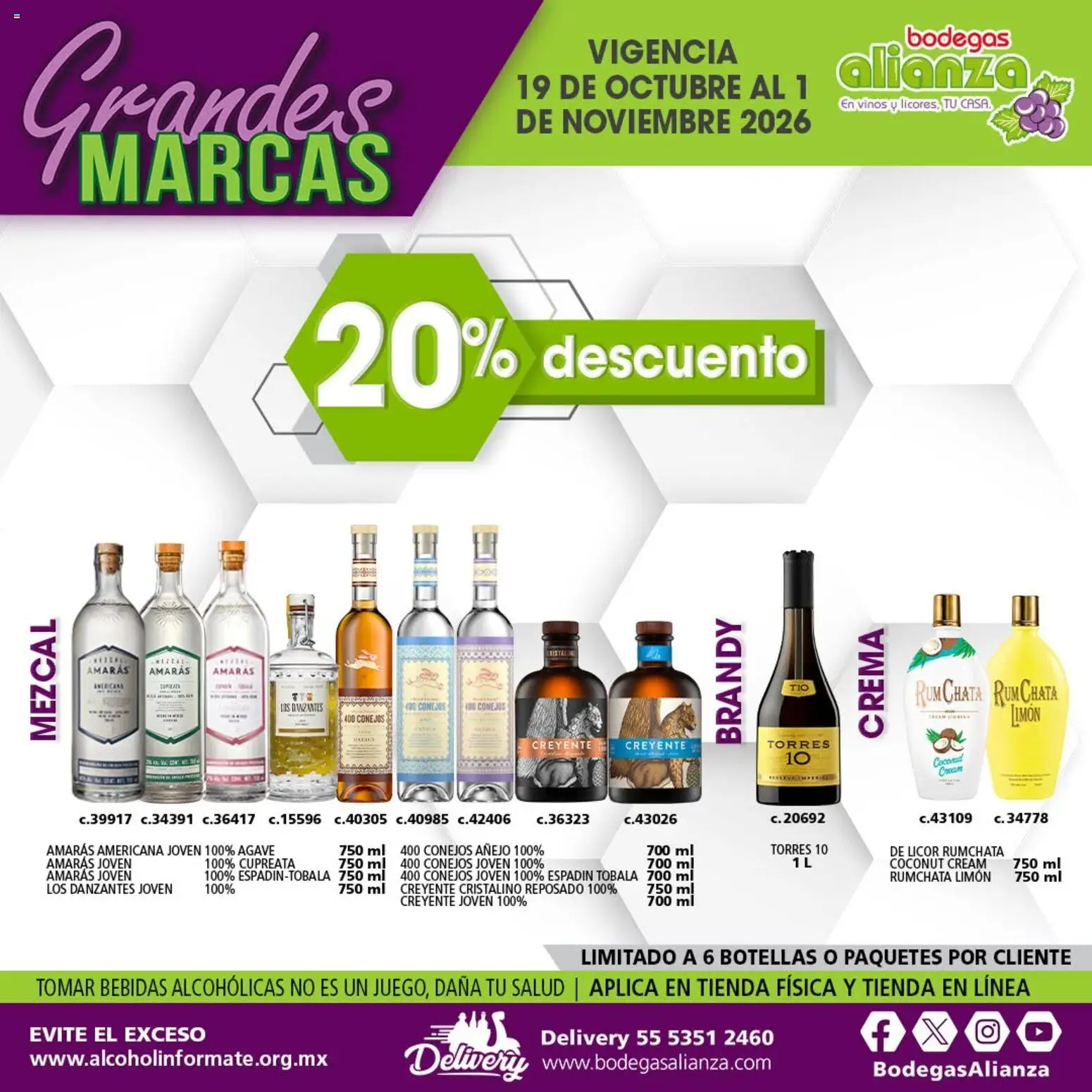 Vista previa las ofertas de la tienda Bodegas Alianza - Bodegas Alianza catálogo Grandes Marcas desde el 19/10/2026 