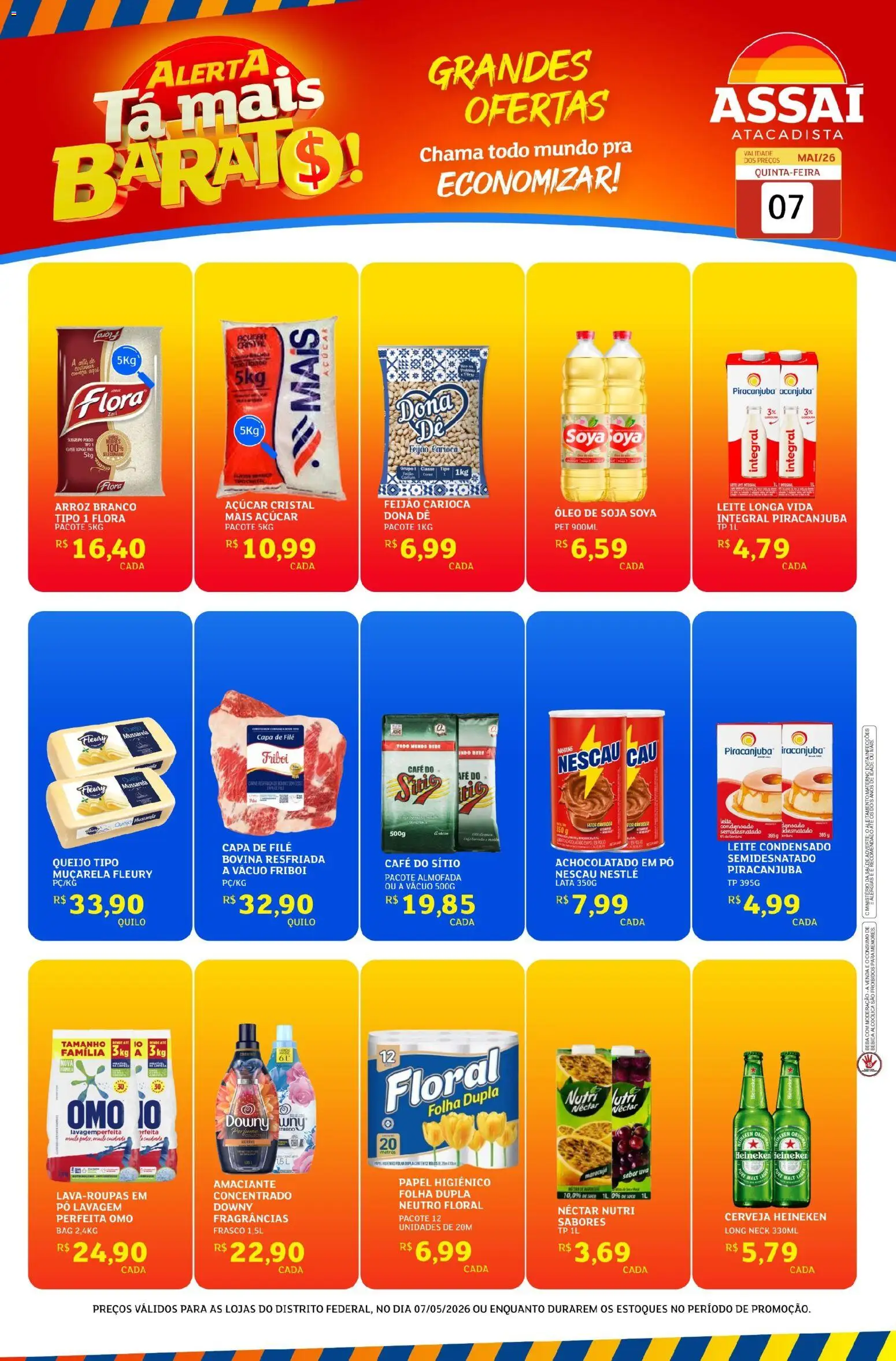 Pré-Visualização do folheto "Assaí Atacadista ofertas - DF" da loja Assaí Atacadista válido a partir de 07/05/2026