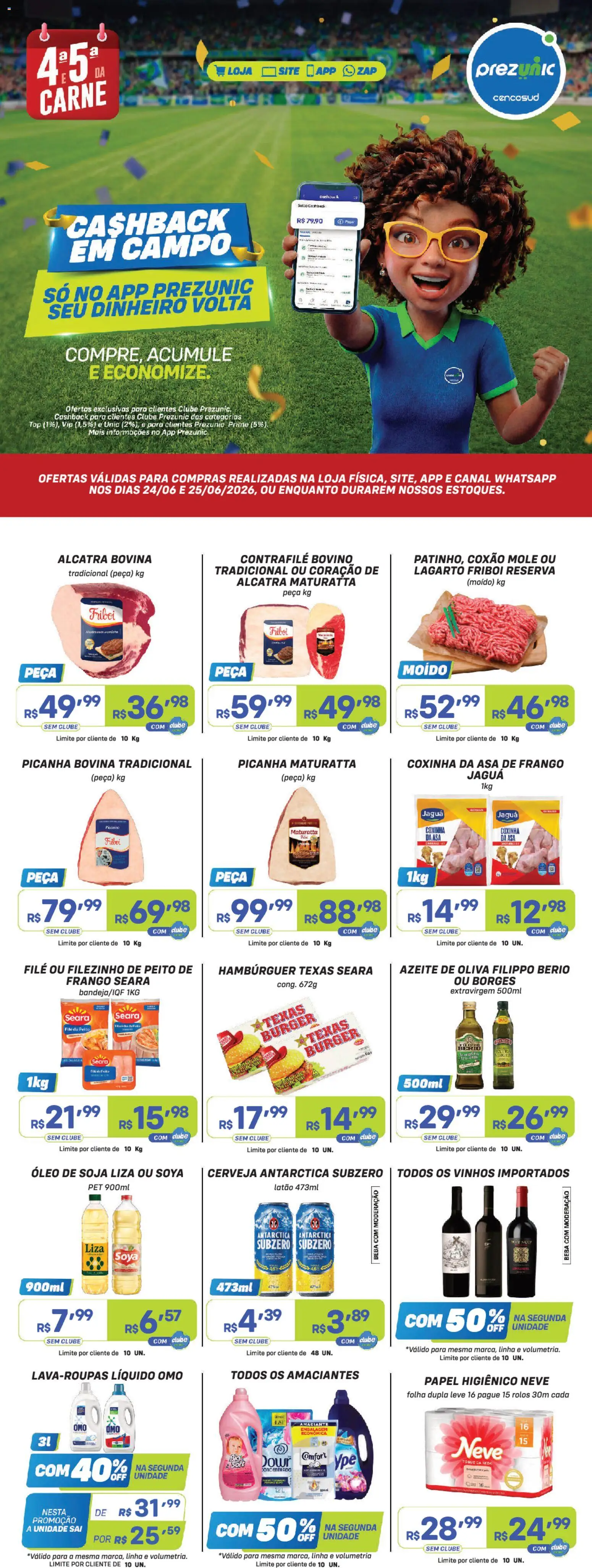 Pré-Visualização do folheto "Prezunic ofertas" da loja Prezunic válido a partir de 24/06/2026