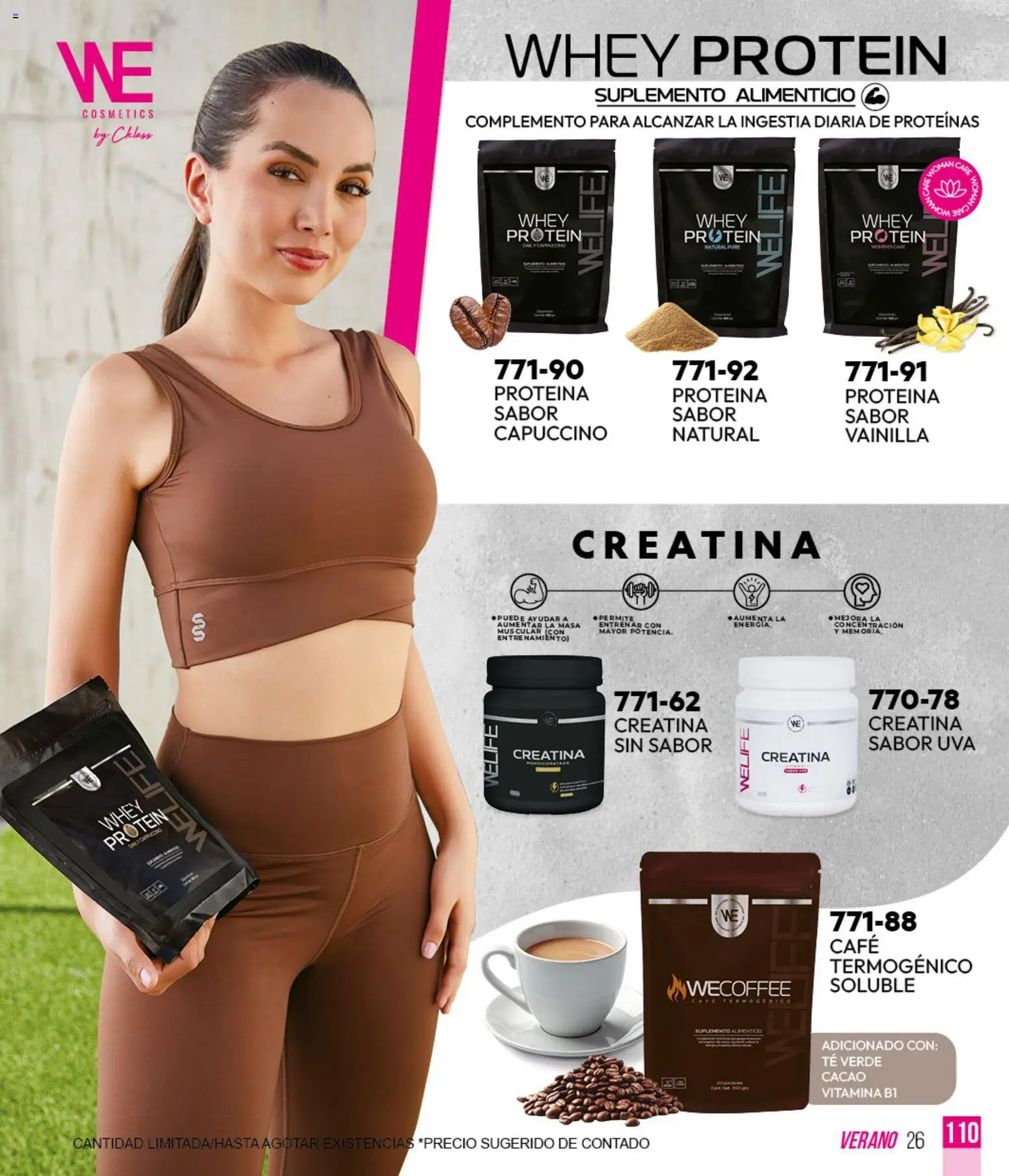 Vista previa las ofertas de la tienda Cklass - Cklass catálogo Sportbrands Verano Caballero desde el 05/03/2026 - Café, Proteína, Uva, Masa, Cacao, Vainilla, Puré, Té verde