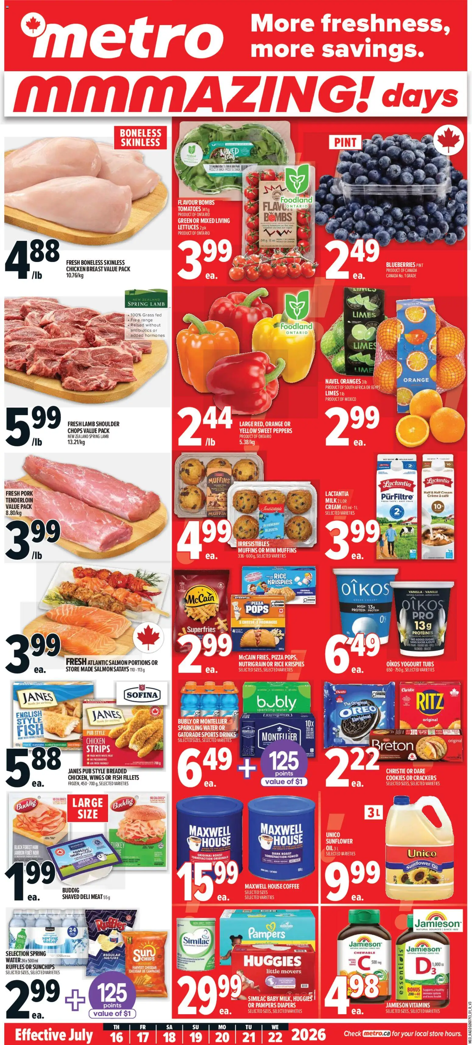Preview of leaflet Metro weekly flyer - Montréal from shop Metro is valid from Jul 16, 2026