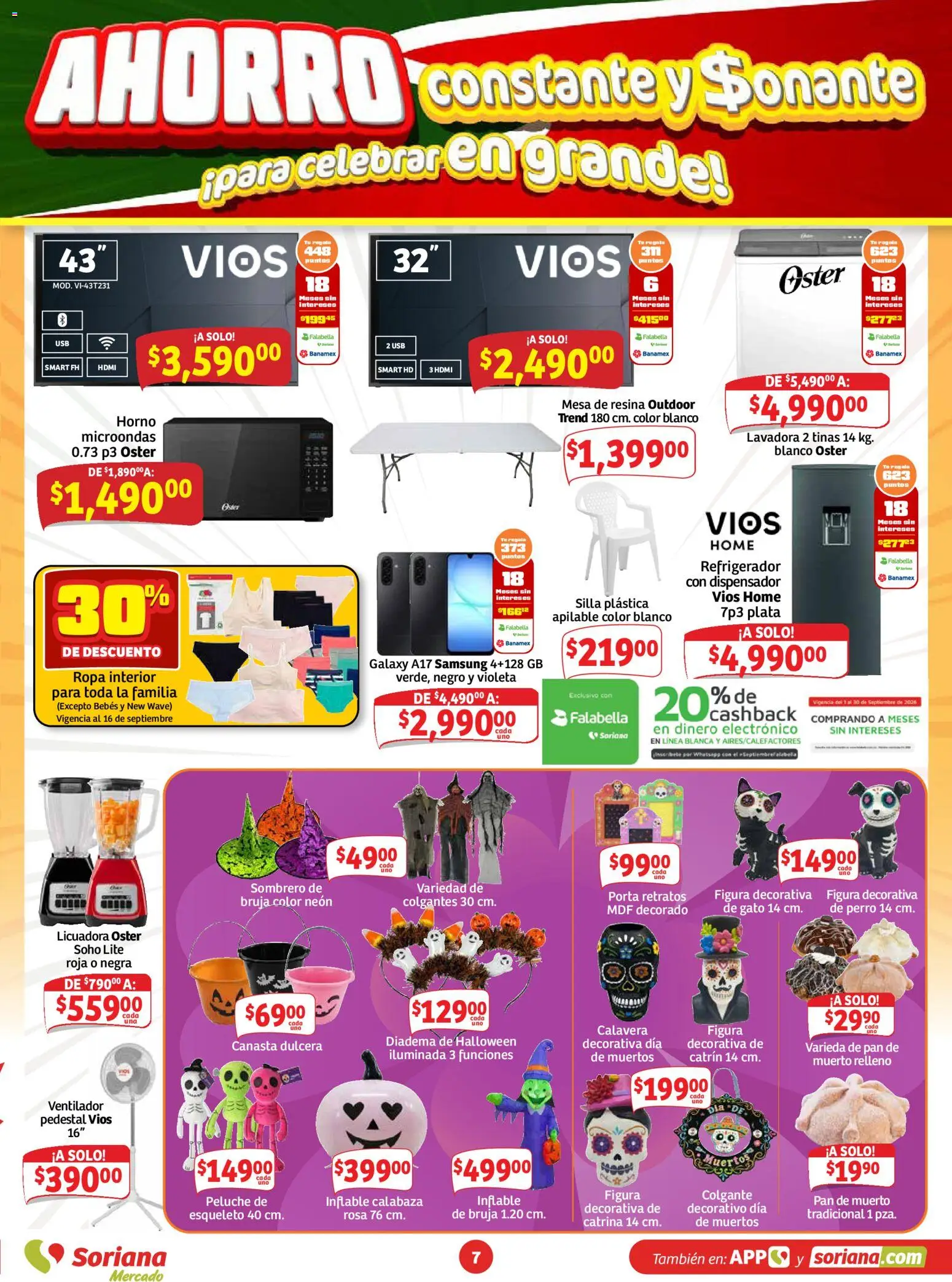 Vista previa las ofertas de la tienda Soriana - Soriana Mercado - Ahorro constante y sonante Mercado Nacional desde el 11/09/2026 