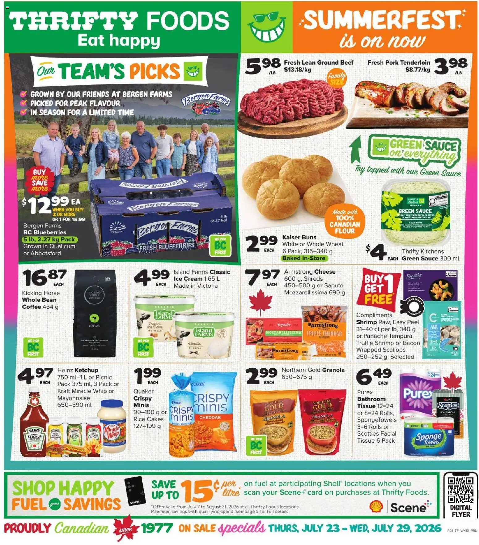 Preview of leaflet Thrifty Foods weekly flyer / circulaire from shop Thrifty Foods is valid from Jul 23, 2026