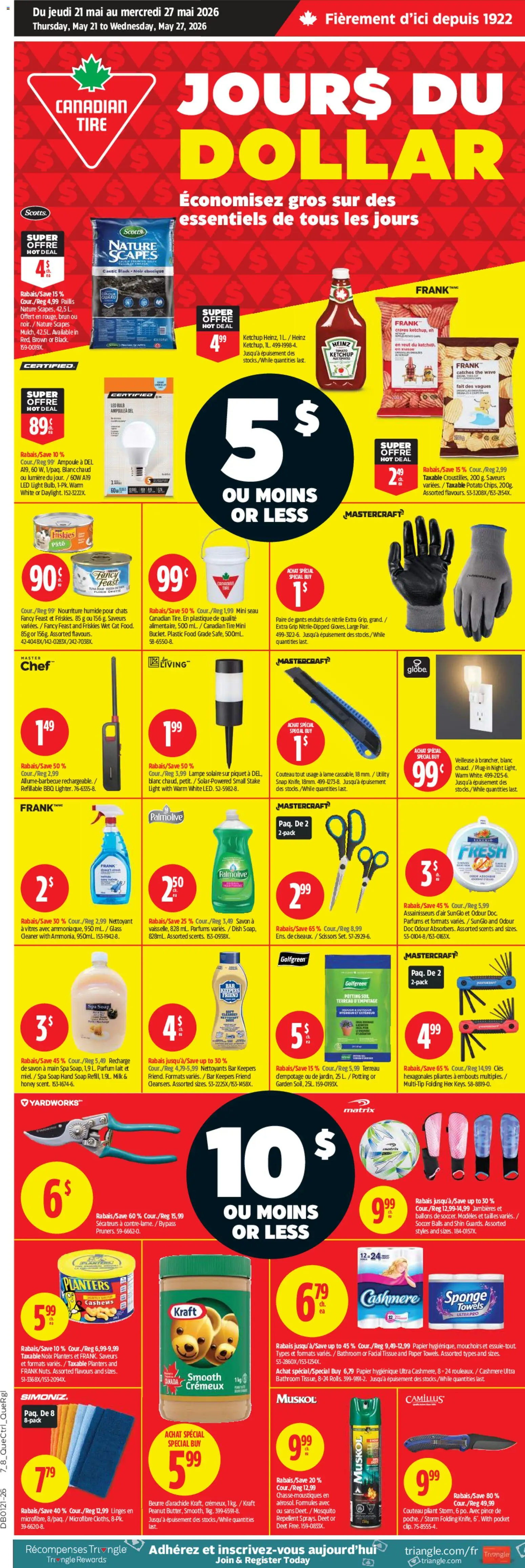 Preview of leaflet Canadian Tire circulaire - Jours Du Dollar from shop Canadian Tire is valid from May 21, 2026