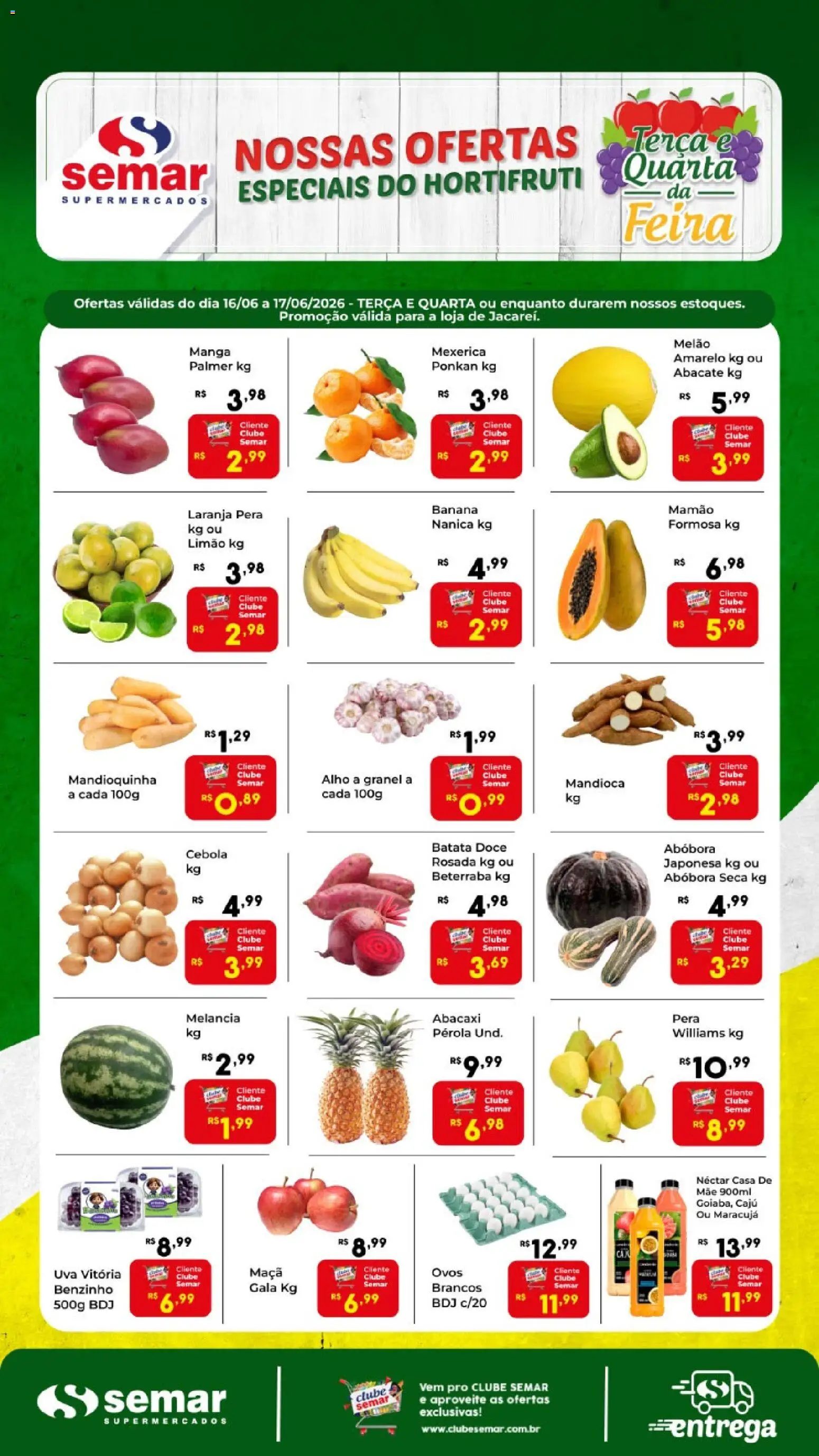 Pré-Visualização do folheto "Semar Supermercado ofertas Terça e Quarta da Feira" da loja Semar Supermercado válido a partir de 16/06/2026