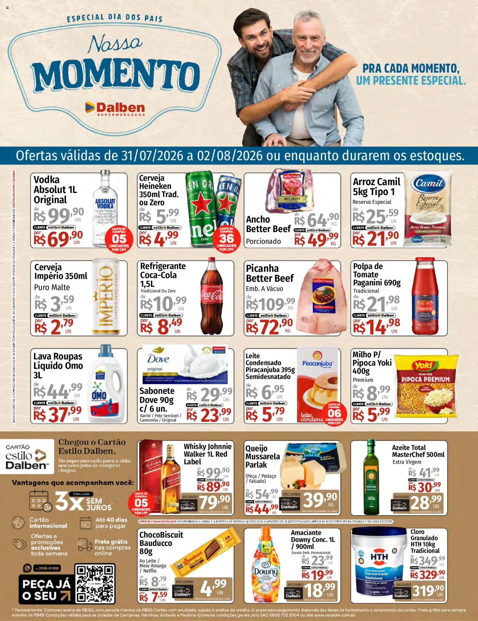 Ofertas Supermercado Dalben até 02/08/2026.