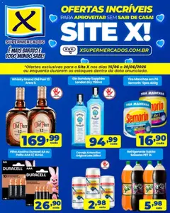 Pré-Visualização do folheto "X Supermercados ofertas incríveis" da loja X Supermercados válido a partir de 15/06/2026