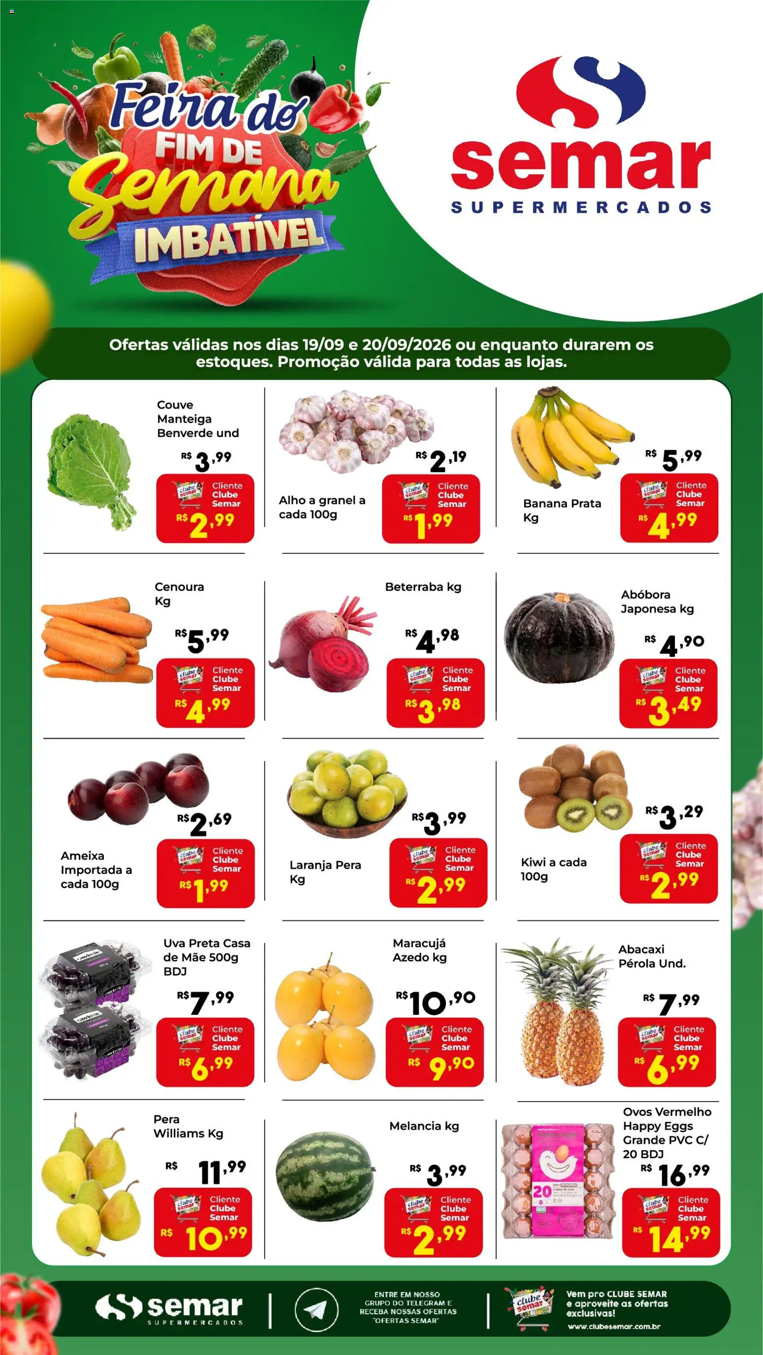 Pré-Visualização do folheto "Semar Supermercado ofertas Feira" da loja Semar Supermercado válido a partir de 19/09/2026