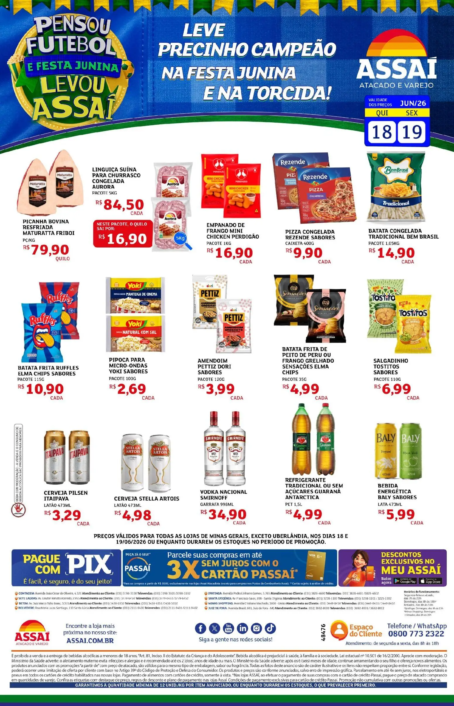 Pré-Visualização do folheto "Assaí Atacadista ofertas - MG" da loja Assaí Atacadista válido a partir de 18/06/2026