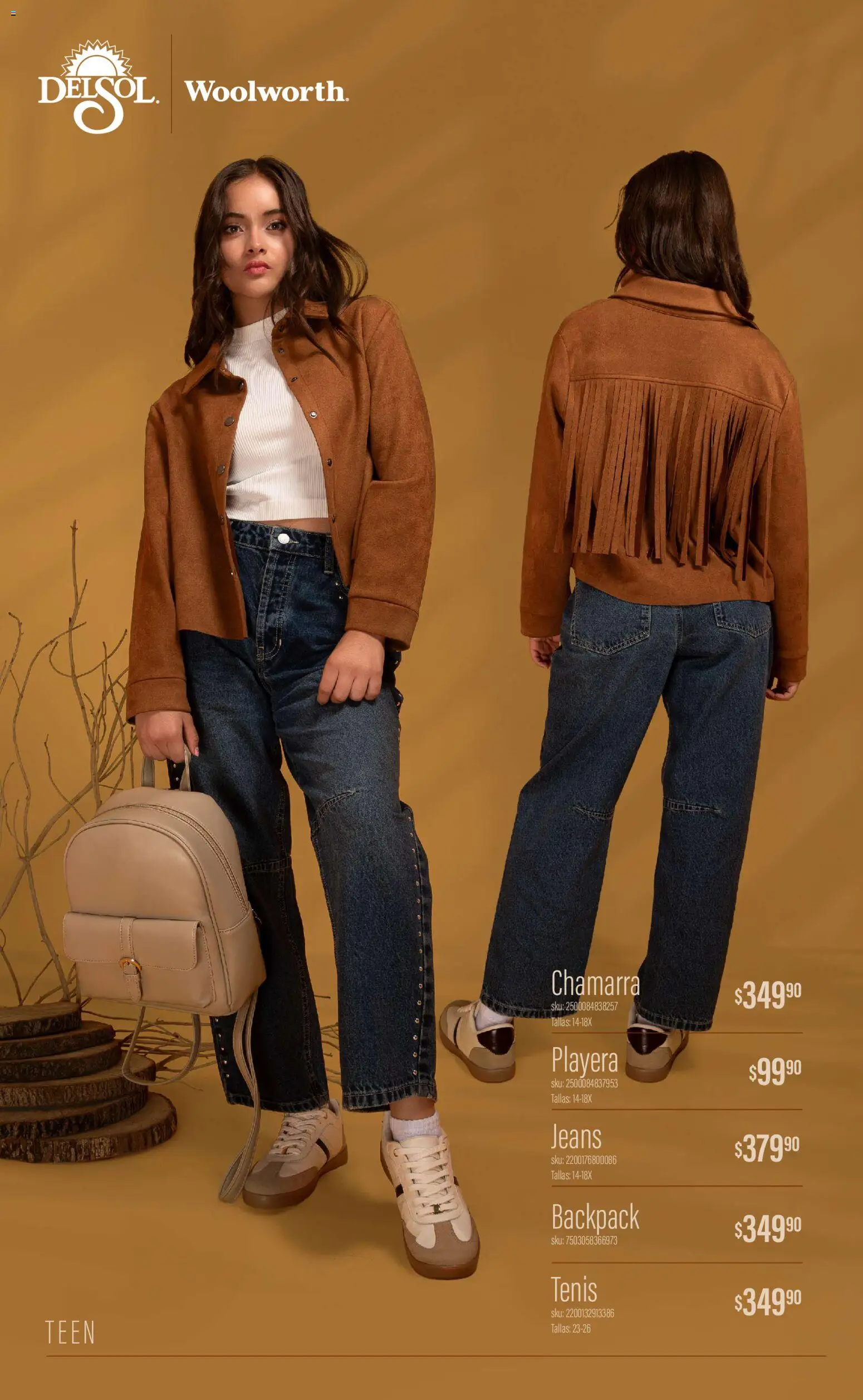 Vista previa las ofertas de la tienda Del Sol y Woolworth - Del Sol y Woolworth catálogo Luce el Otoño desde el 01/10/2026 - Tenis, Playera, Chamarra
