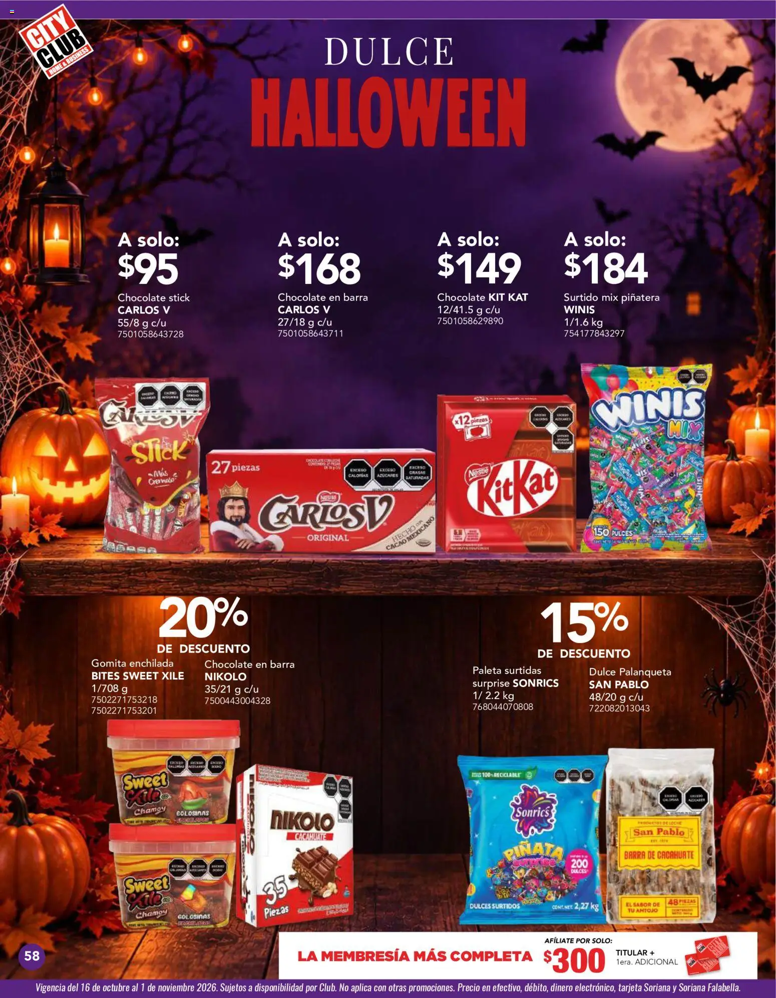 Vista previa las ofertas de la tienda City Club - City Club catálogo desde el 01/10/2026 - Chocolate, Dulces, Dulce, Leche, Cacahuate, Cacao, Barra, Chocolate en barra