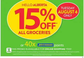 Un aperçu du dépliant Save on foods flyer - AB du magasin Save on foods est valide à partir 30 juill. 2026