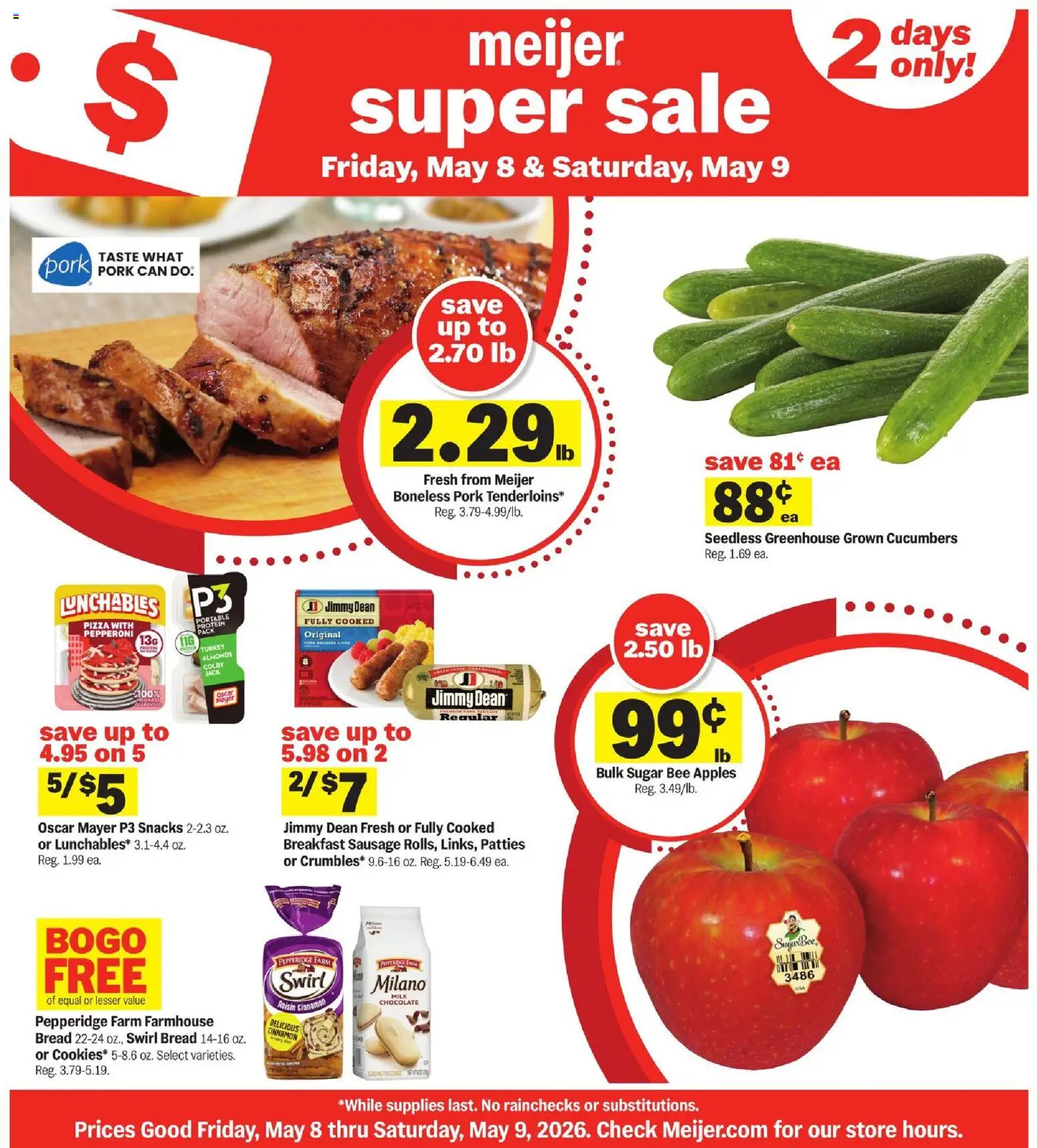 Ad Preview of Meijer Meijer Super Sale from 05/08/2026