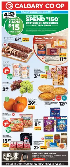 Un aperçu du dépliant Calgary Co-op weekly flyer / circulaire du magasin Calgary Co-op est valide à partir 22 oct. 2026