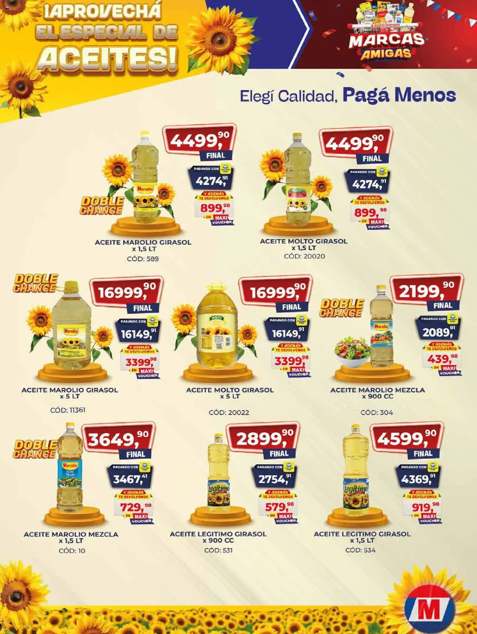 Vista previa del folleto de la tienda Maxiconsumo válido desde el 10/08/2026 - Té, Aceite