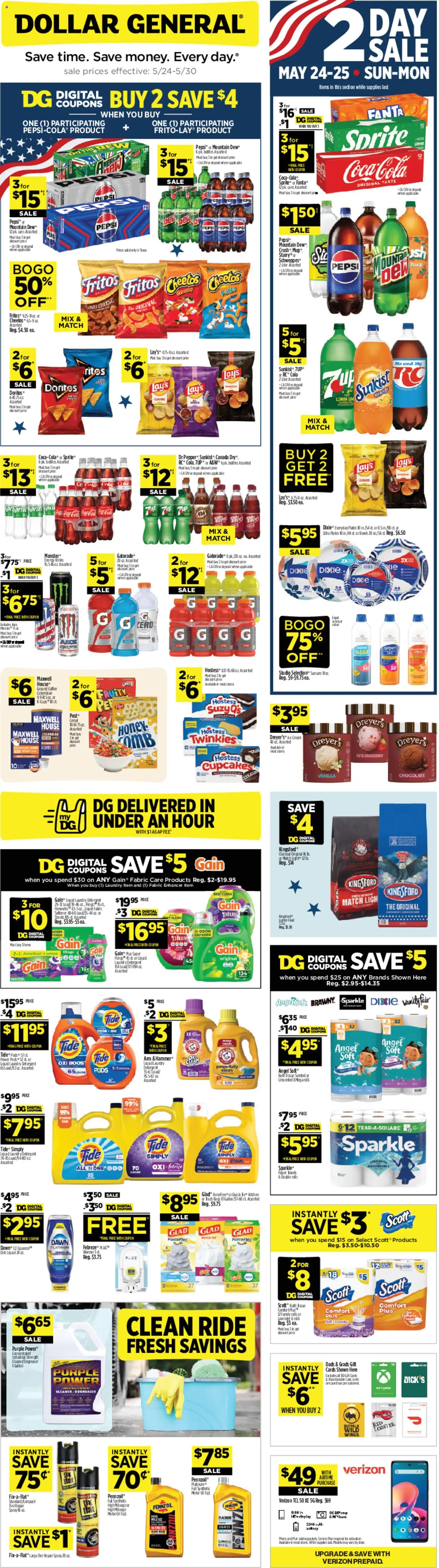 Ad Preview of Dollar General Dollar General Weekly Ad - TX from 05/24/2026