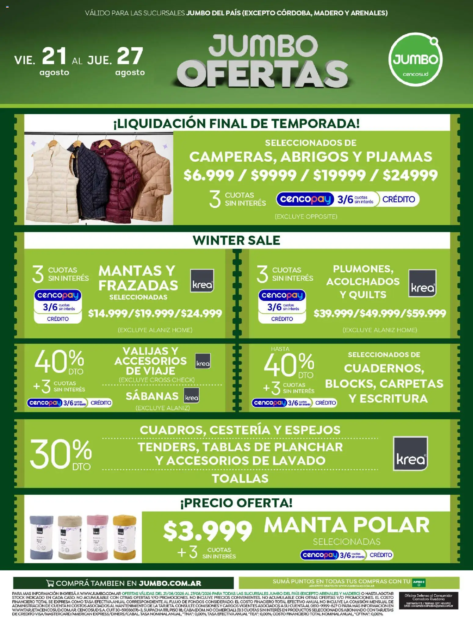 Vista previa del folleto de la tienda Jumbo válido desde el 21/08/2026 - Sabanas, Toallas, Manta, Planchar