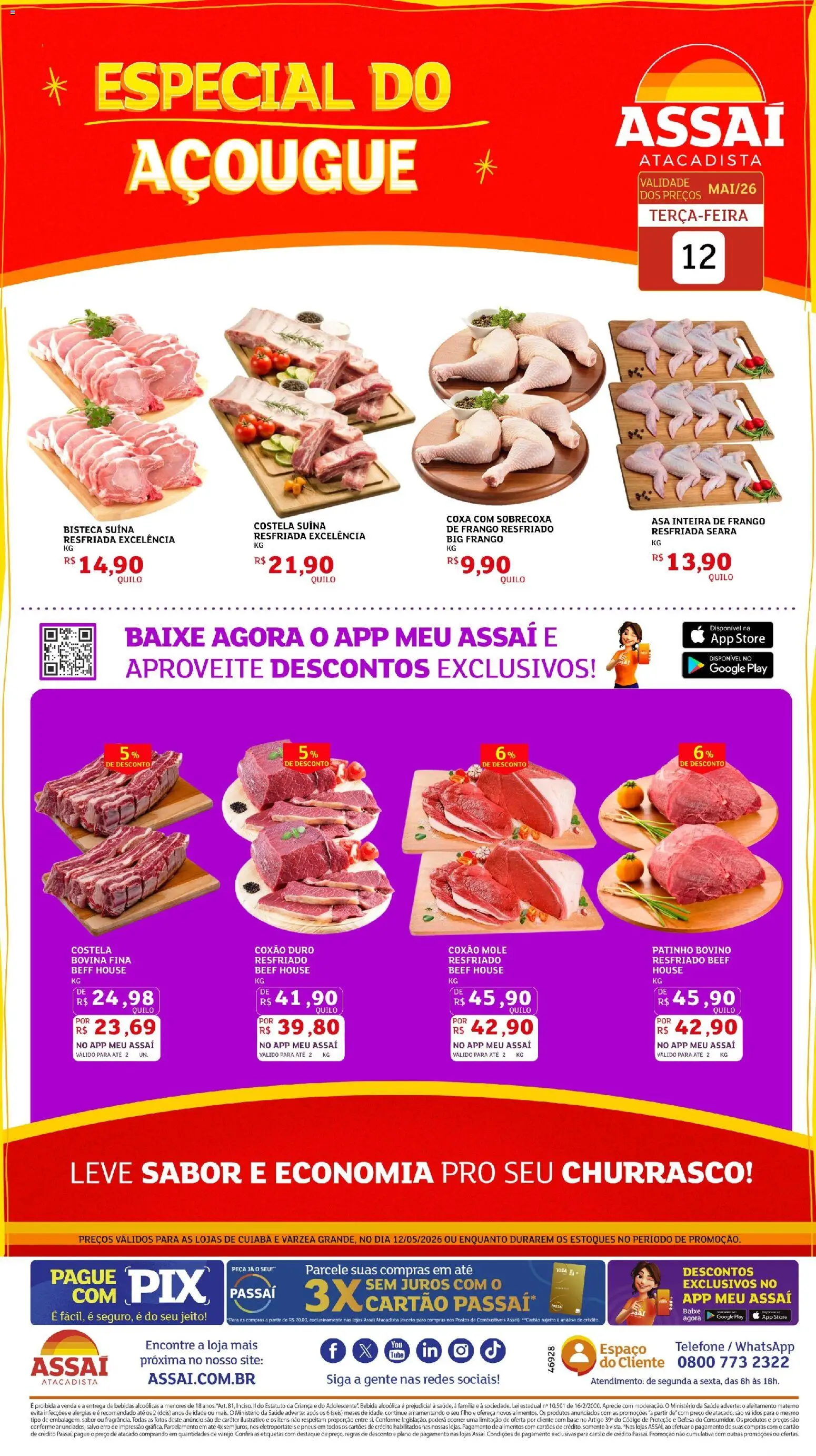 Pré-Visualização do folheto "Assaí Atacadista ofertas - MT" da loja Assaí Atacadista válido a partir de 12/05/2026