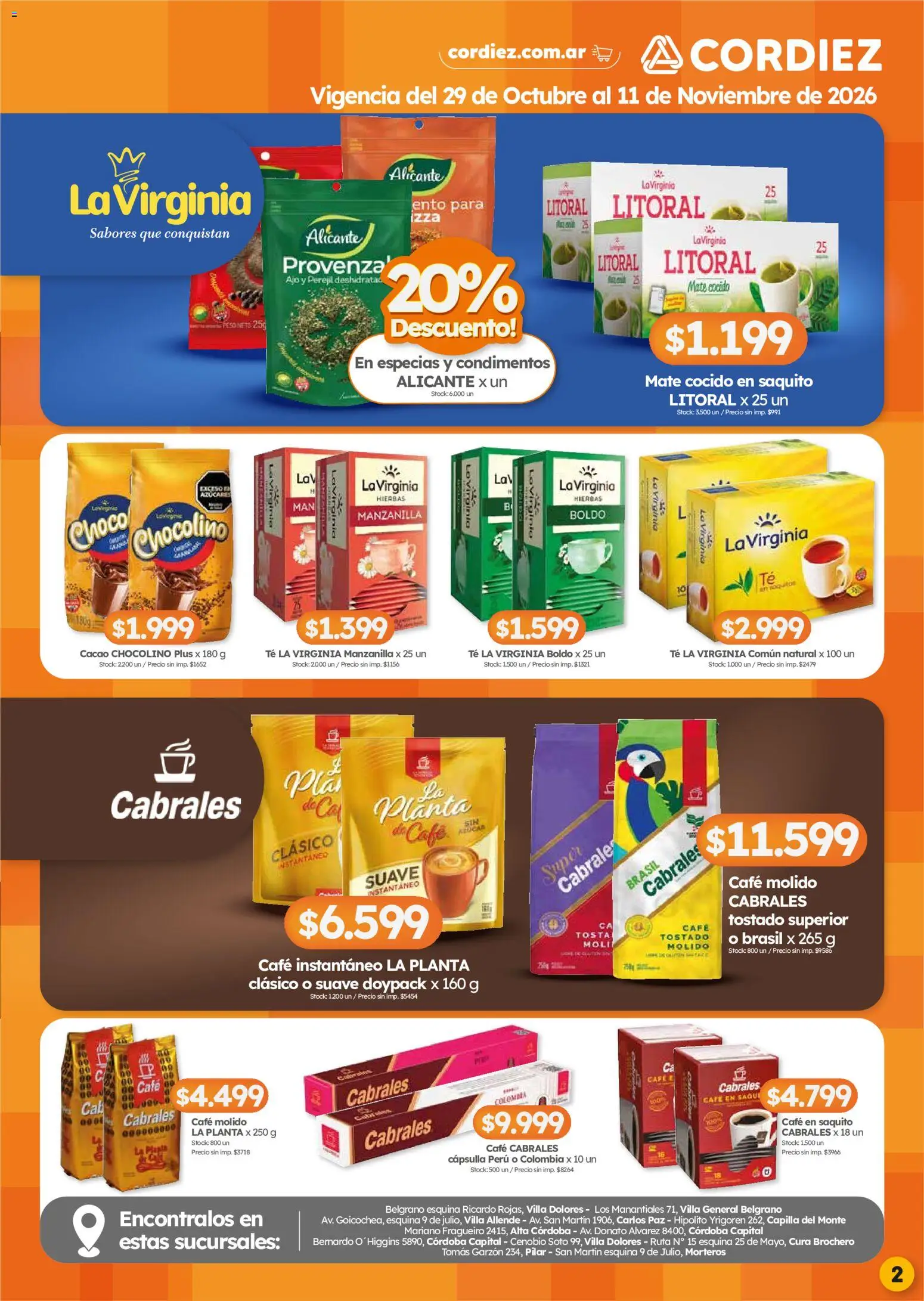 Vista previa del folleto de la tienda Cordiez válido desde el 29/10/2026 
