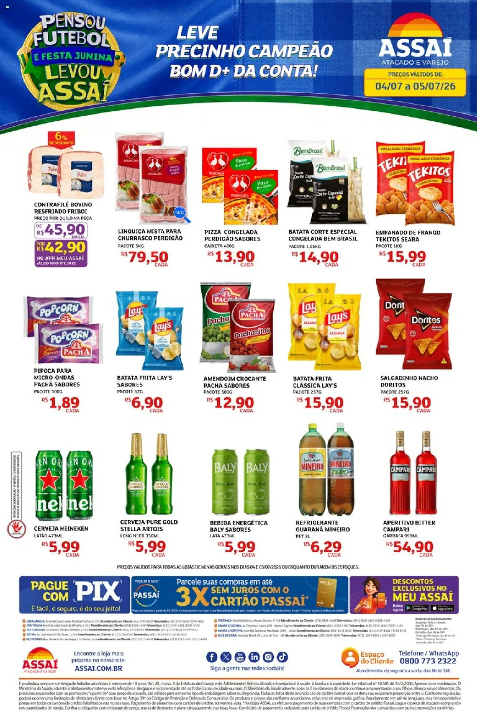 Pré-Visualização do folheto "Assaí Atacadista ofertas - MG" da loja Assaí Atacadista válido a partir de 04/07/2026