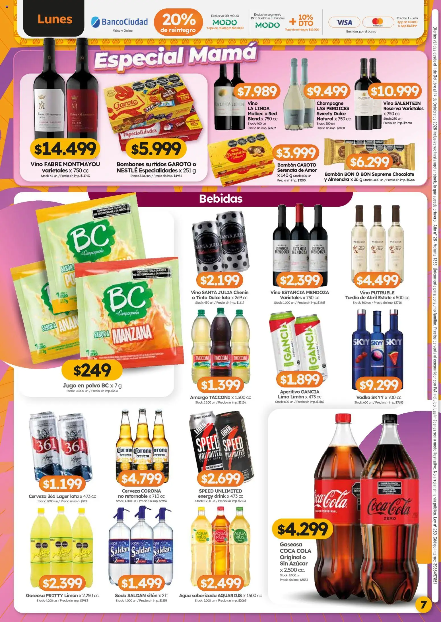 Vista previa del folleto de la tienda Cordiez válido desde el 01/10/2026 - Chocolate, Agua, Bebidas, Champagne, Azucar, Bombones, Jugo, Dulce
