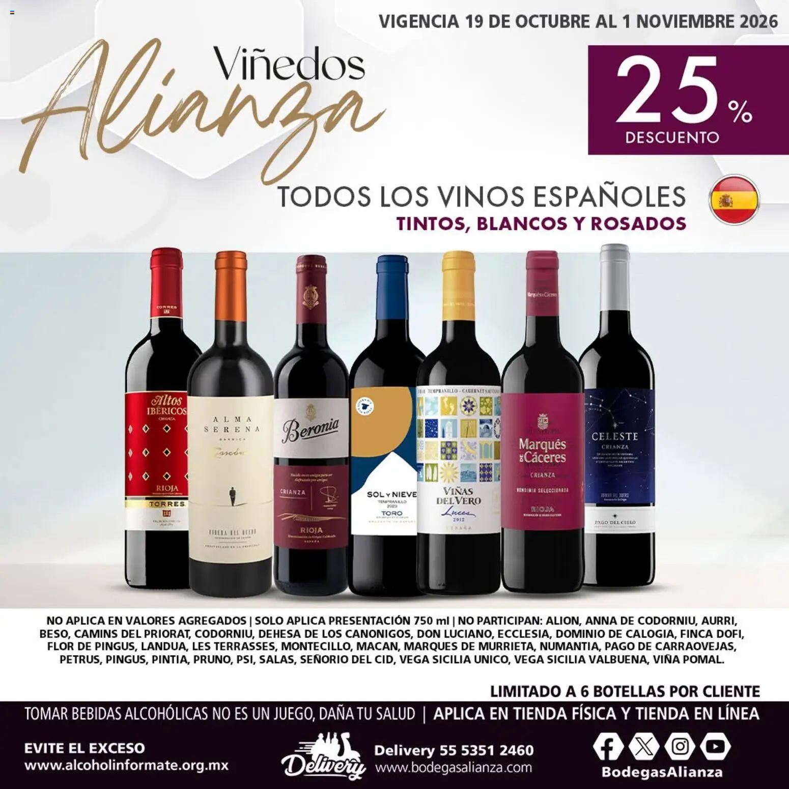 Vista previa las ofertas de la tienda Bodegas Alianza - Bodegas Alianza catálogo Viñedos Alianza desde el 19/10/2026 