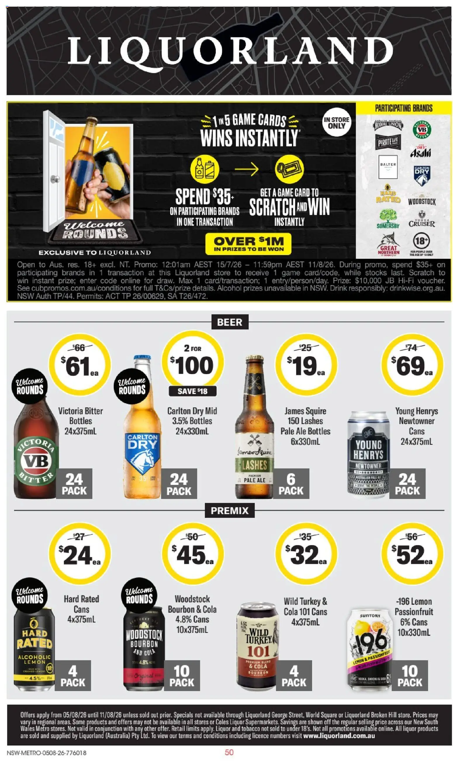 Preview of catalogue Liquorland OS 05/08 from shop Liquorland valid 05/08/2026