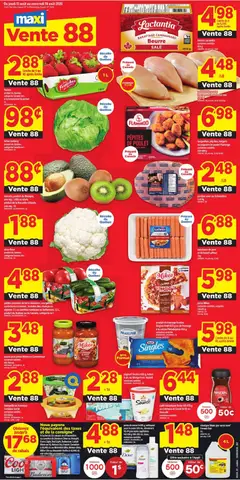 Un aperçu du dépliant Maxi weekly flyer / circulaire du magasin Maxi est valide à partir 13 août 2026